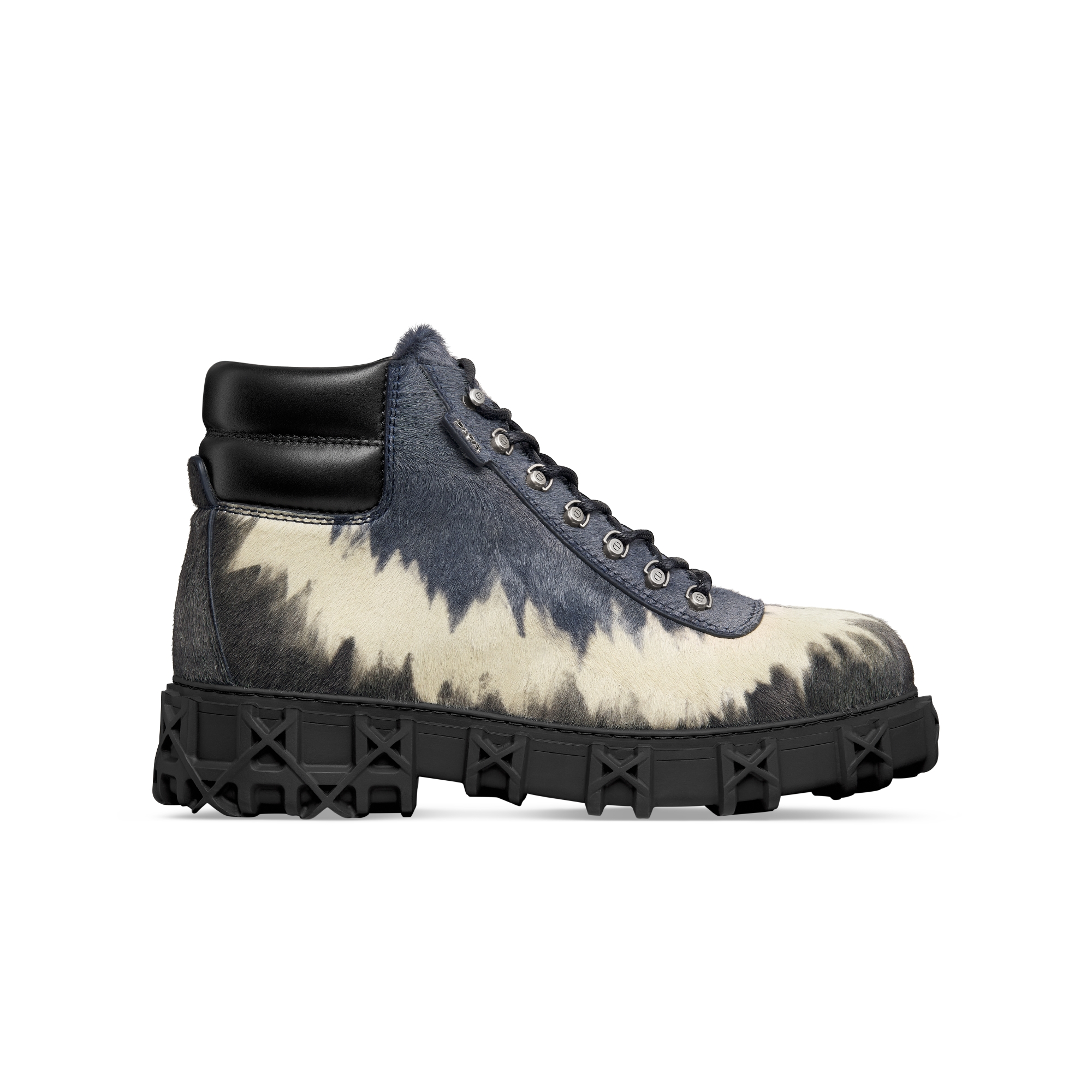 Dior Slickrock 及踝靴 - 限量编号版 蓝色扎染长毛牛皮革 E02