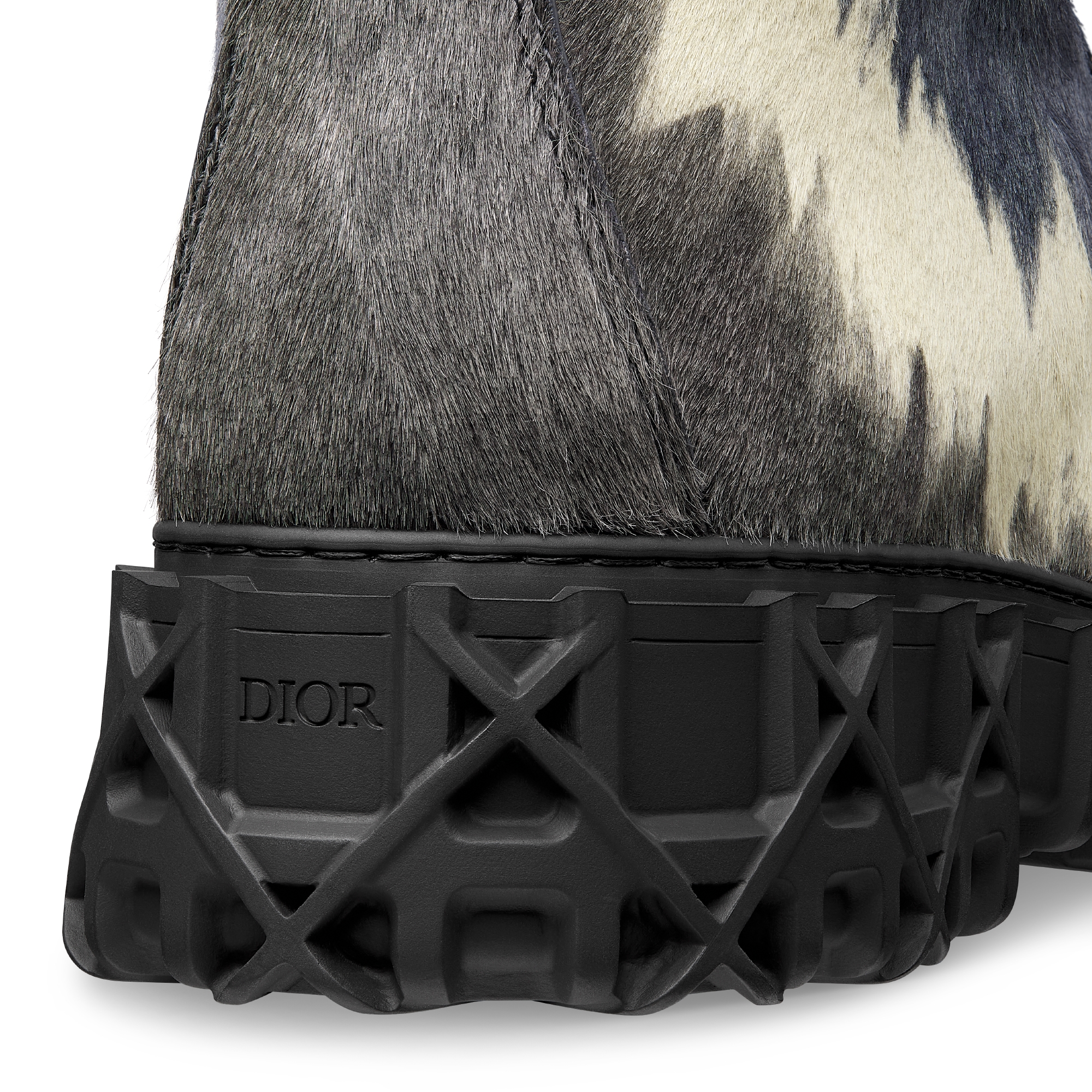 Dior Slickrock 及踝靴 - 限量编号版 蓝色扎染长毛牛皮革 E09