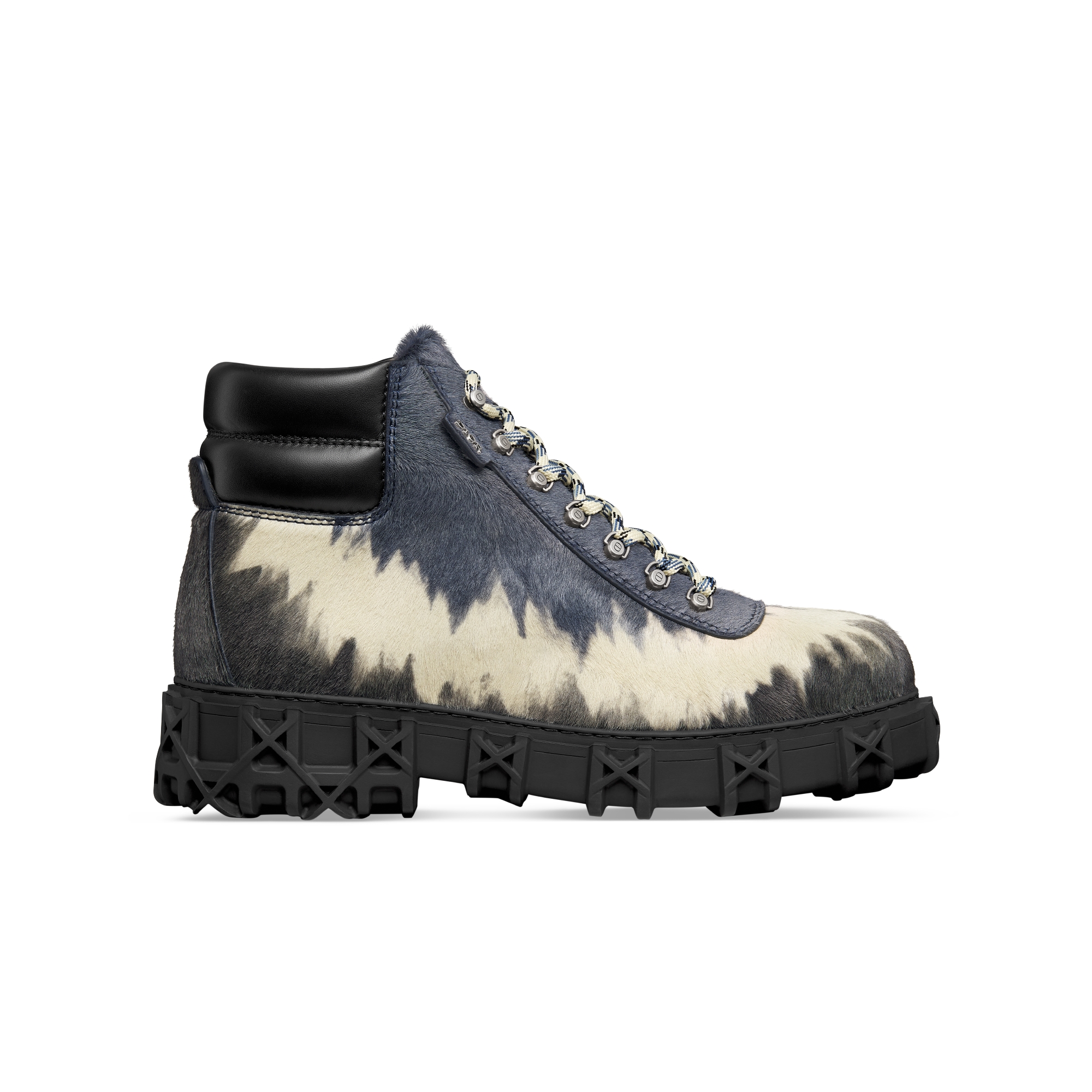 Dior Slickrock 及踝靴 - 限量编号版 蓝色扎染长毛牛皮革 E10