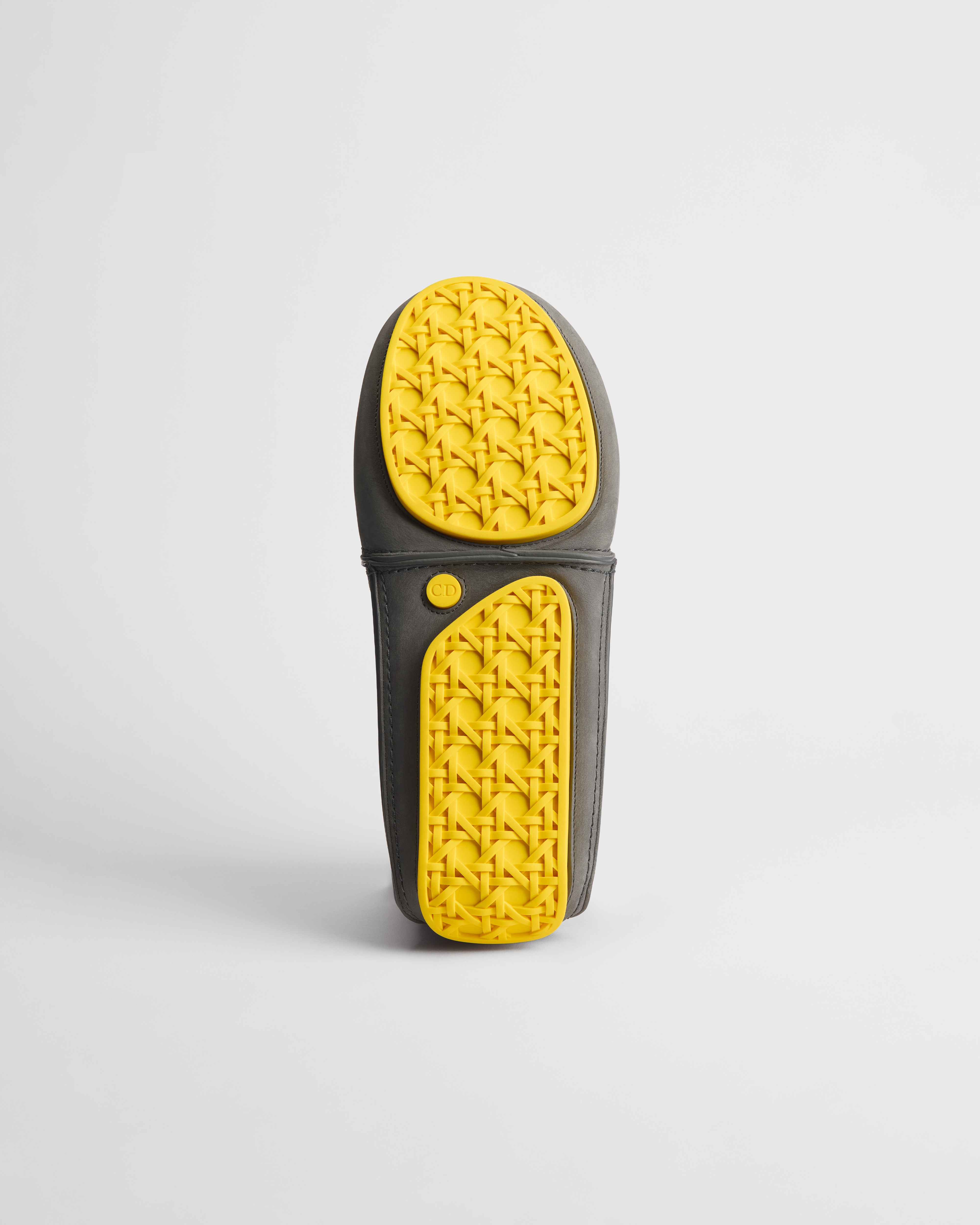 Dior Roadie 系带靴子 灰色磨砂革搭配灰色、海军蓝色和黄色绒面革 E10