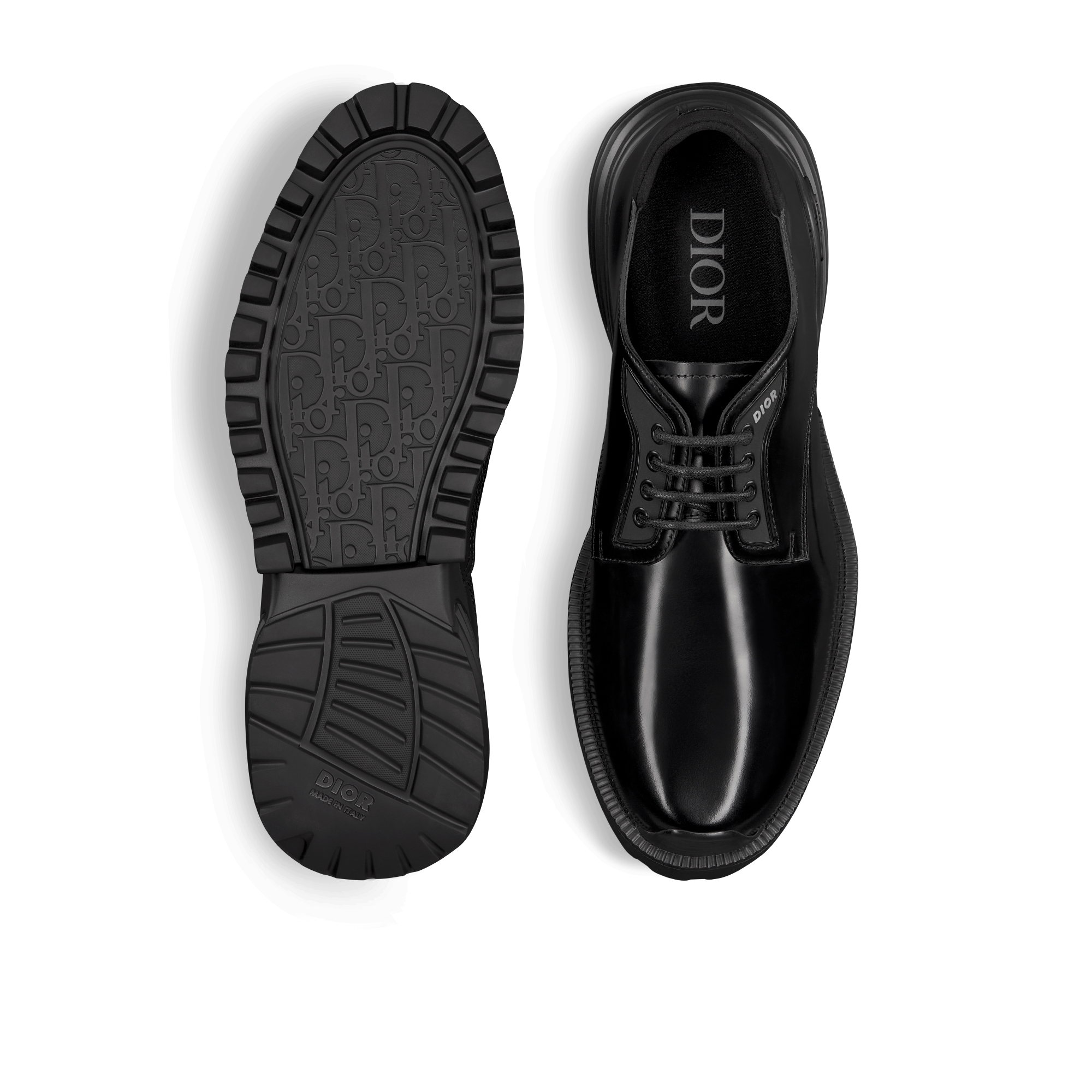 Dior Combat 德比鞋 黑色抛光牛皮革 E10