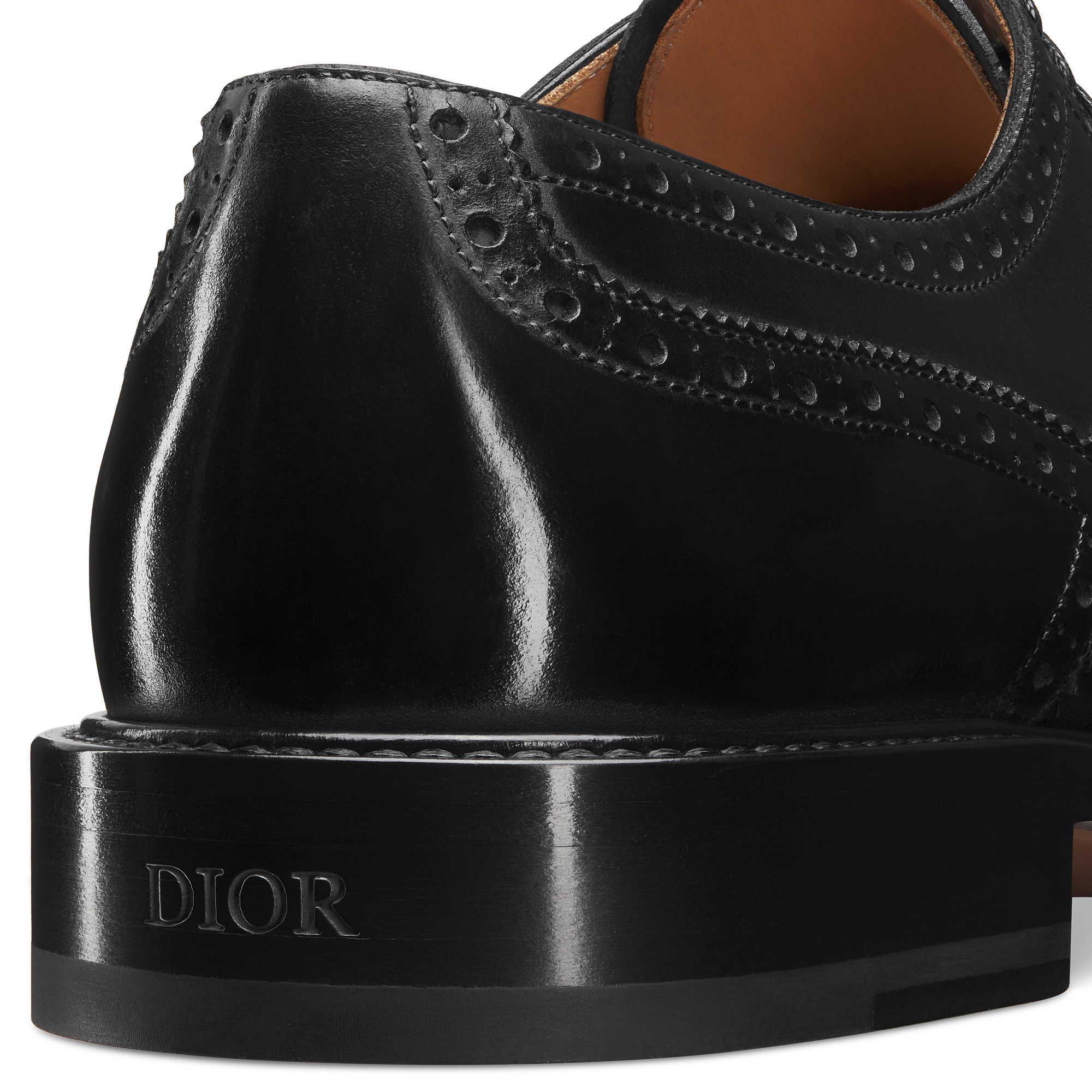 Dior Embassy 布洛克德比鞋 黑色亮面牛皮革 E09