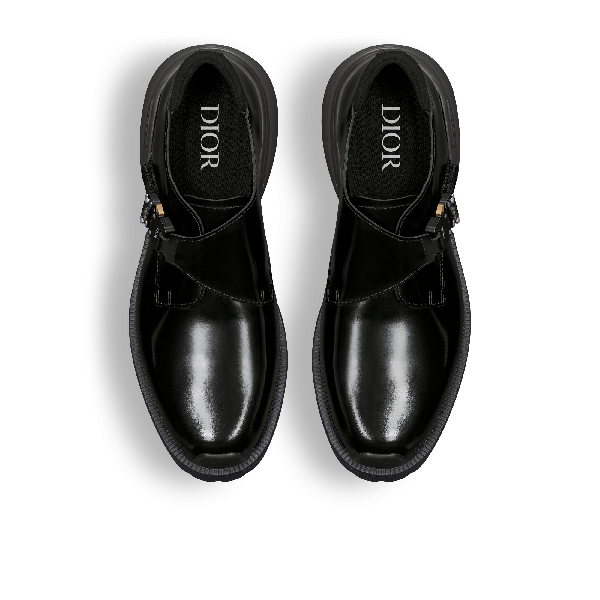 Dior Combat 孟克德比鞋 黑色抛光牛皮革 E06