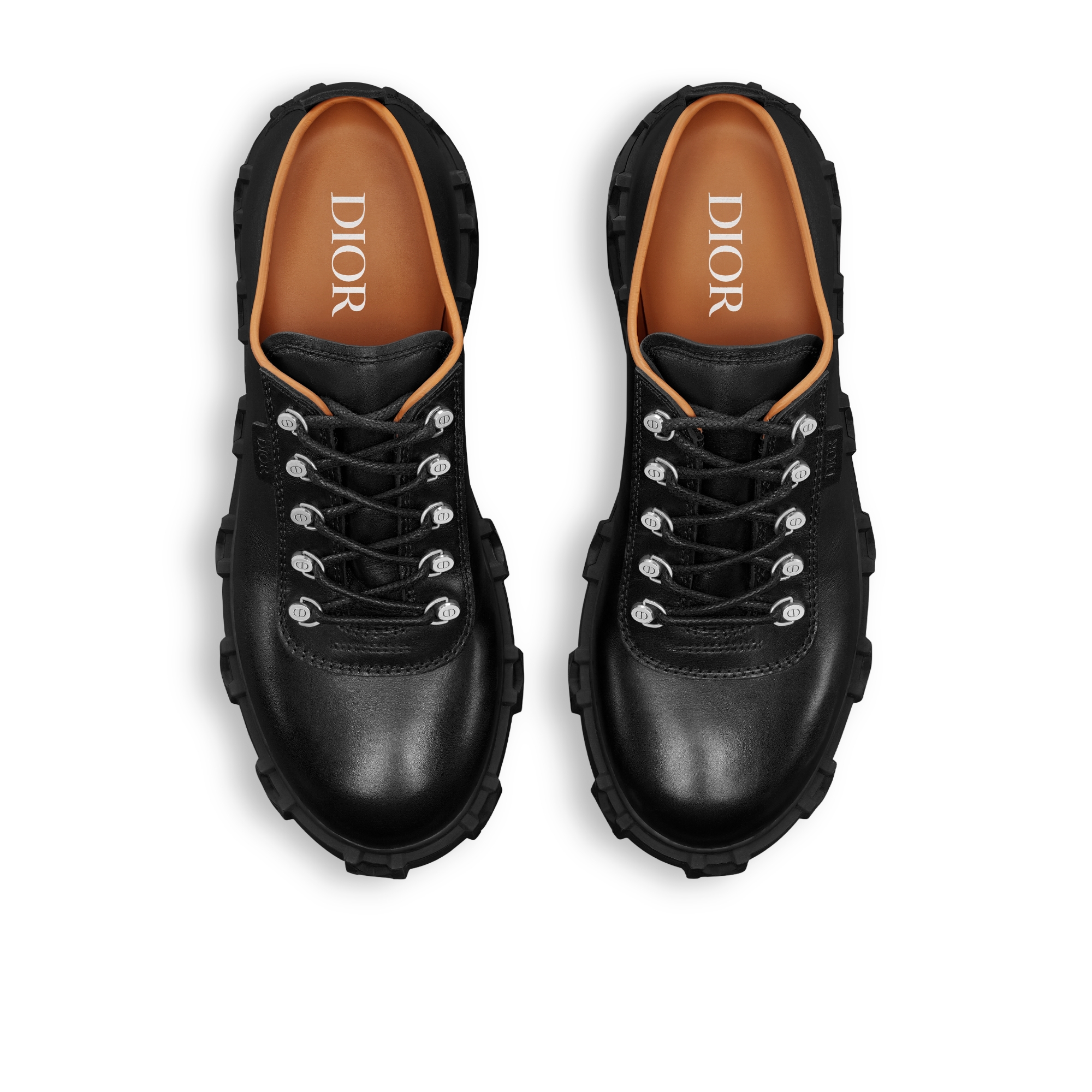 Dior Slickrock 德比鞋 黑色光滑牛皮革 E06