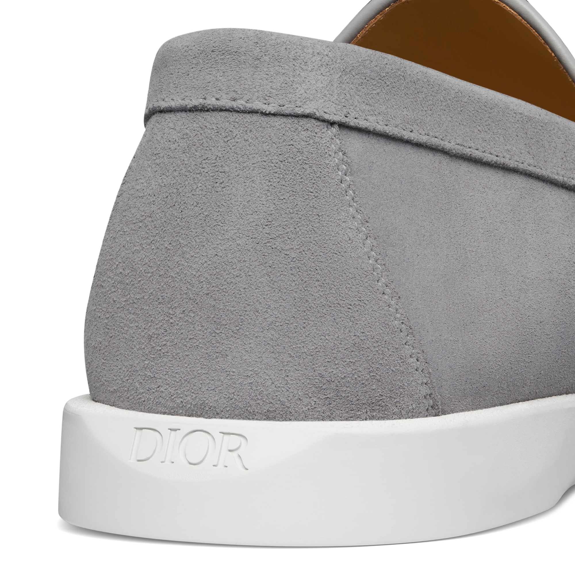 Dior Granville 乐福鞋 迪奥灰绒面革和提花面料 Oblique 印花 E09