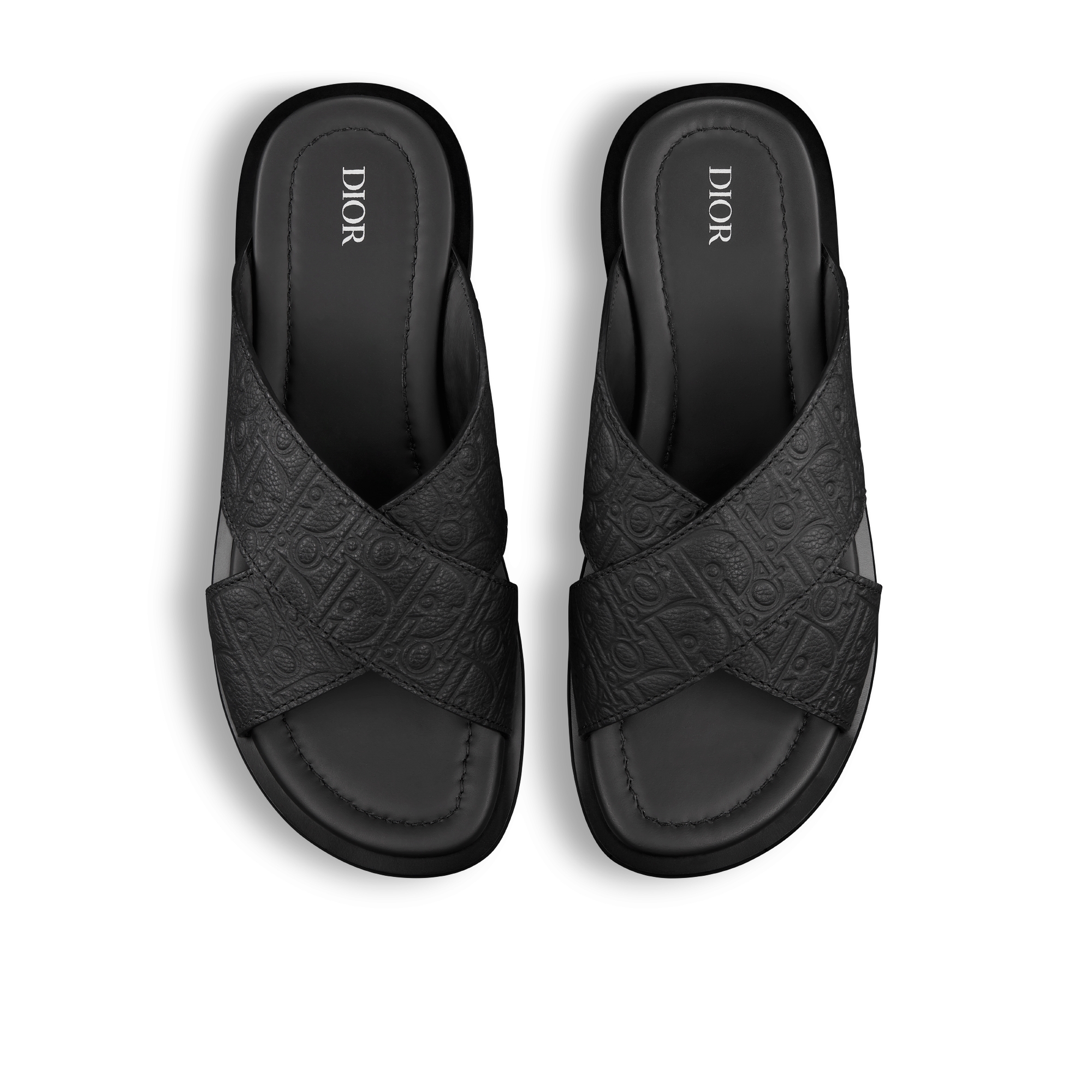 Dior Alias 凉鞋 黑色 Dior Gravity 印花效果皮革 E06