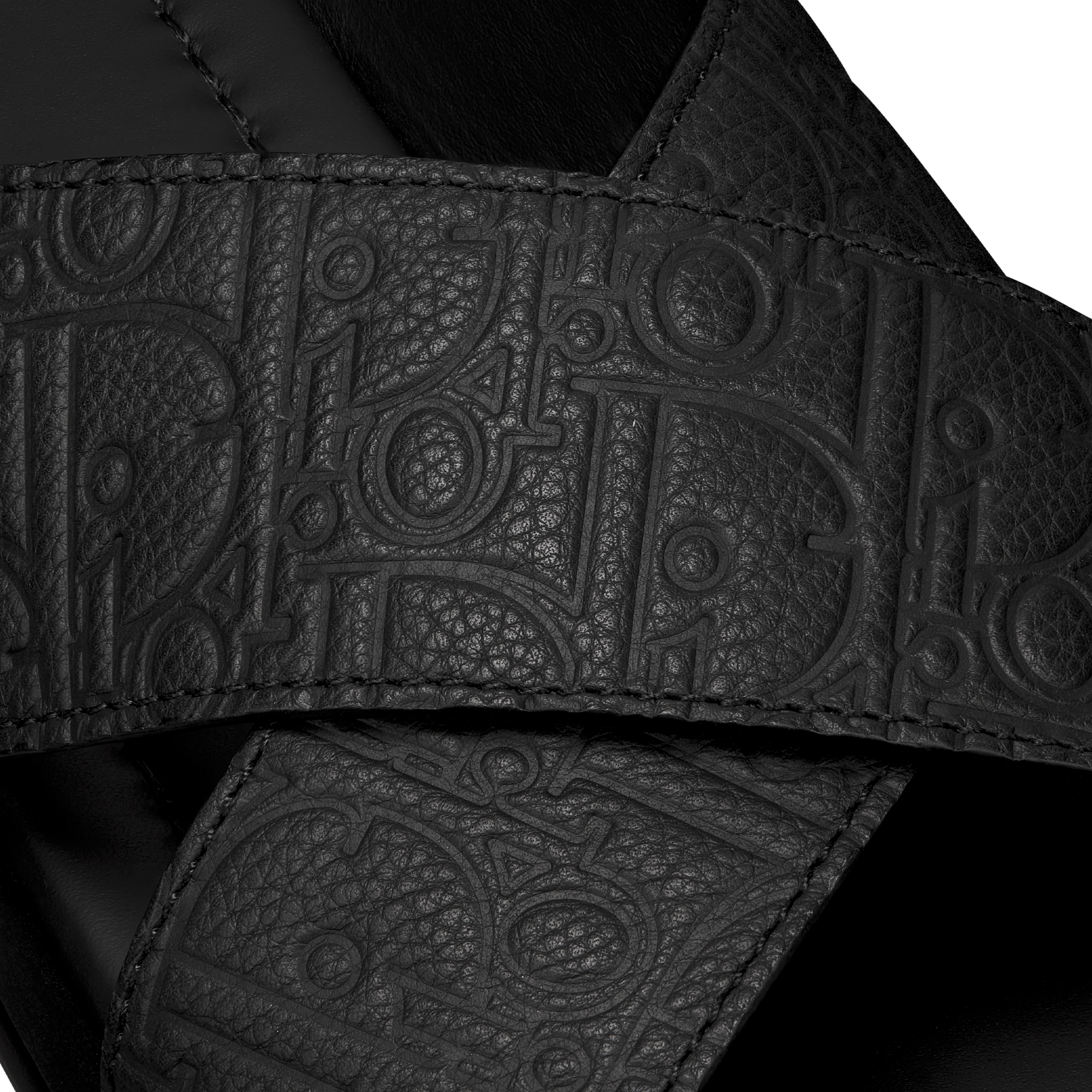 Dior Alias 凉鞋 黑色 Dior Gravity 印花效果皮革 E09