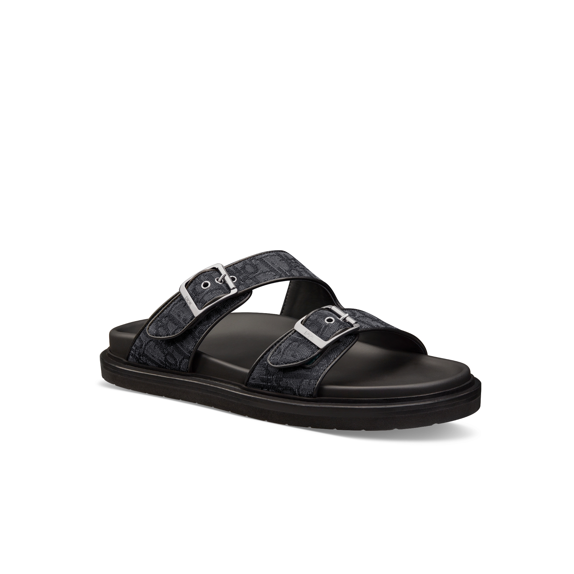 Dior Aqua 凉鞋 黑色 Oblique 印花面料 E03