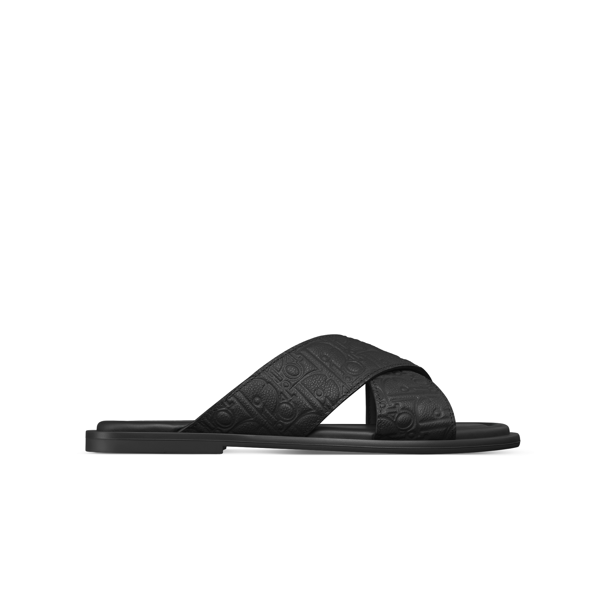 Dior Alias 凉鞋 黑色 Dior Gravity 印花效果皮革 E02