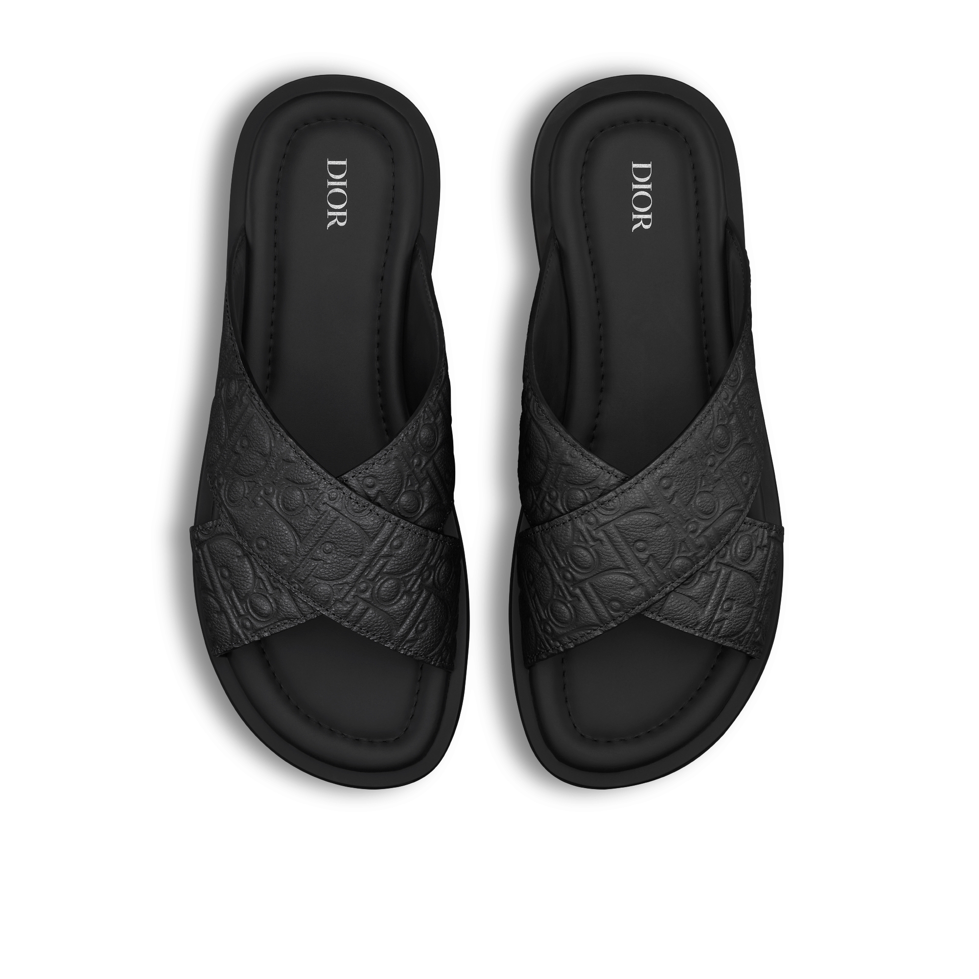 Dior Alias 凉鞋 黑色 Dior Gravity 印花效果皮革 E06