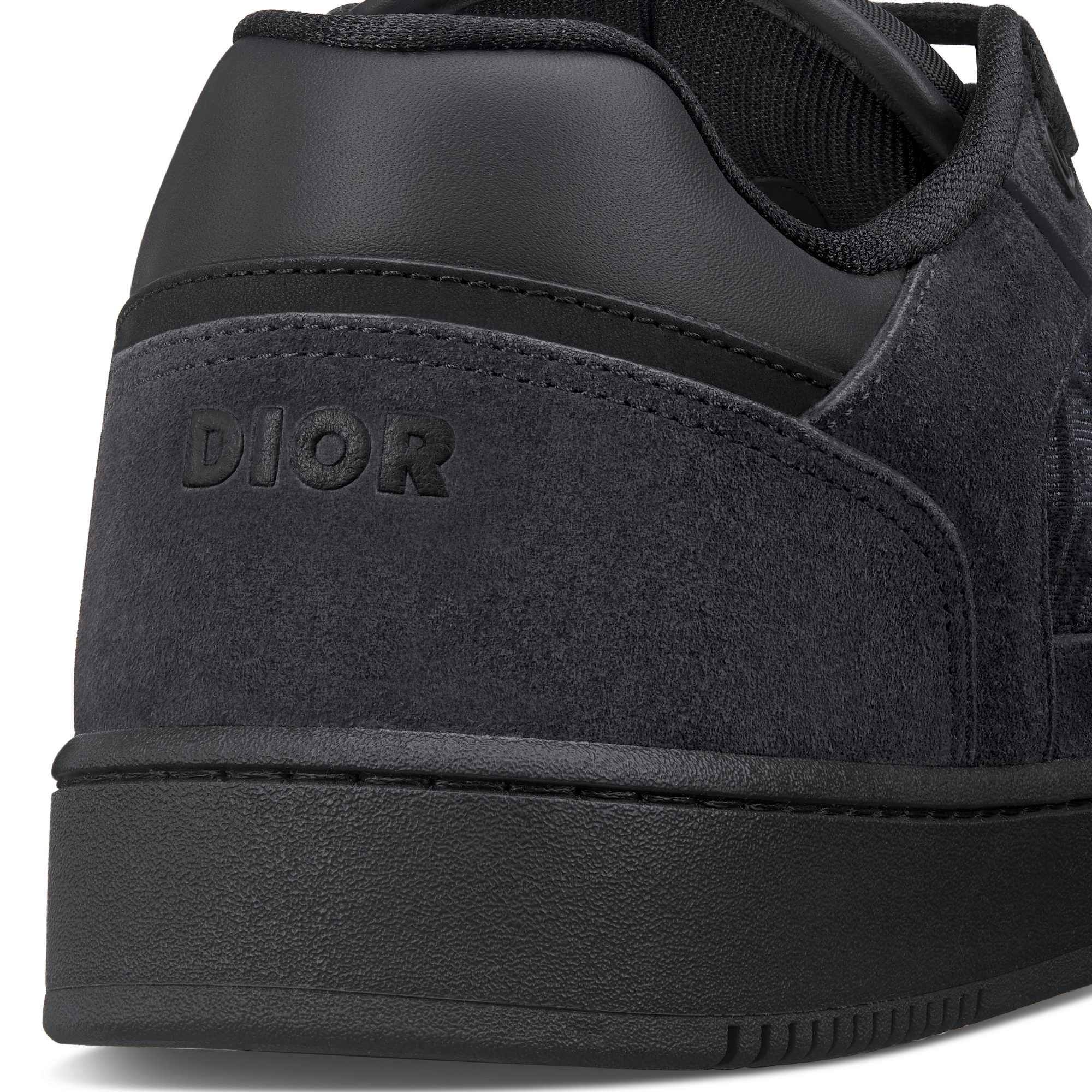 B27 Uptown 低帮运动鞋 黑色绒面革、黑色光滑牛皮革和黑色 Oblique 印花面料 E09