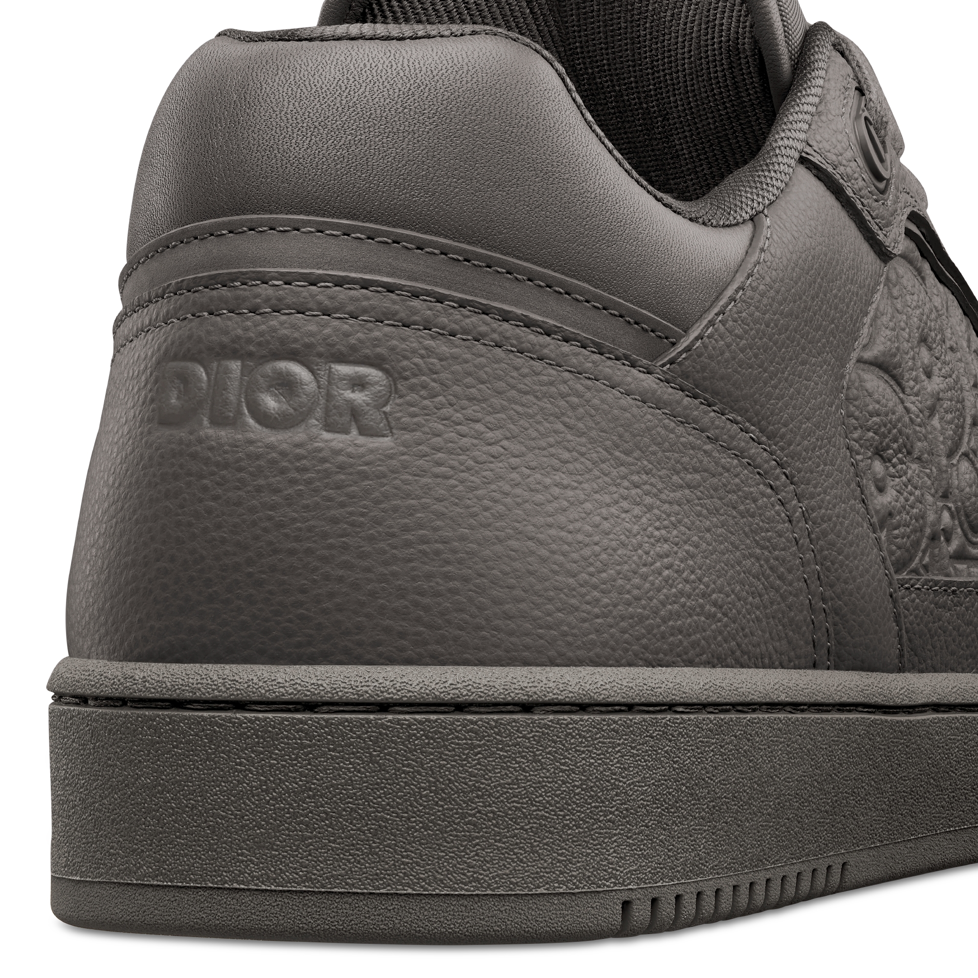 B27 Uptown 低帮运动鞋 灰色粒面牛皮革和灰色 Dior Gravity 印花效果皮革 E09