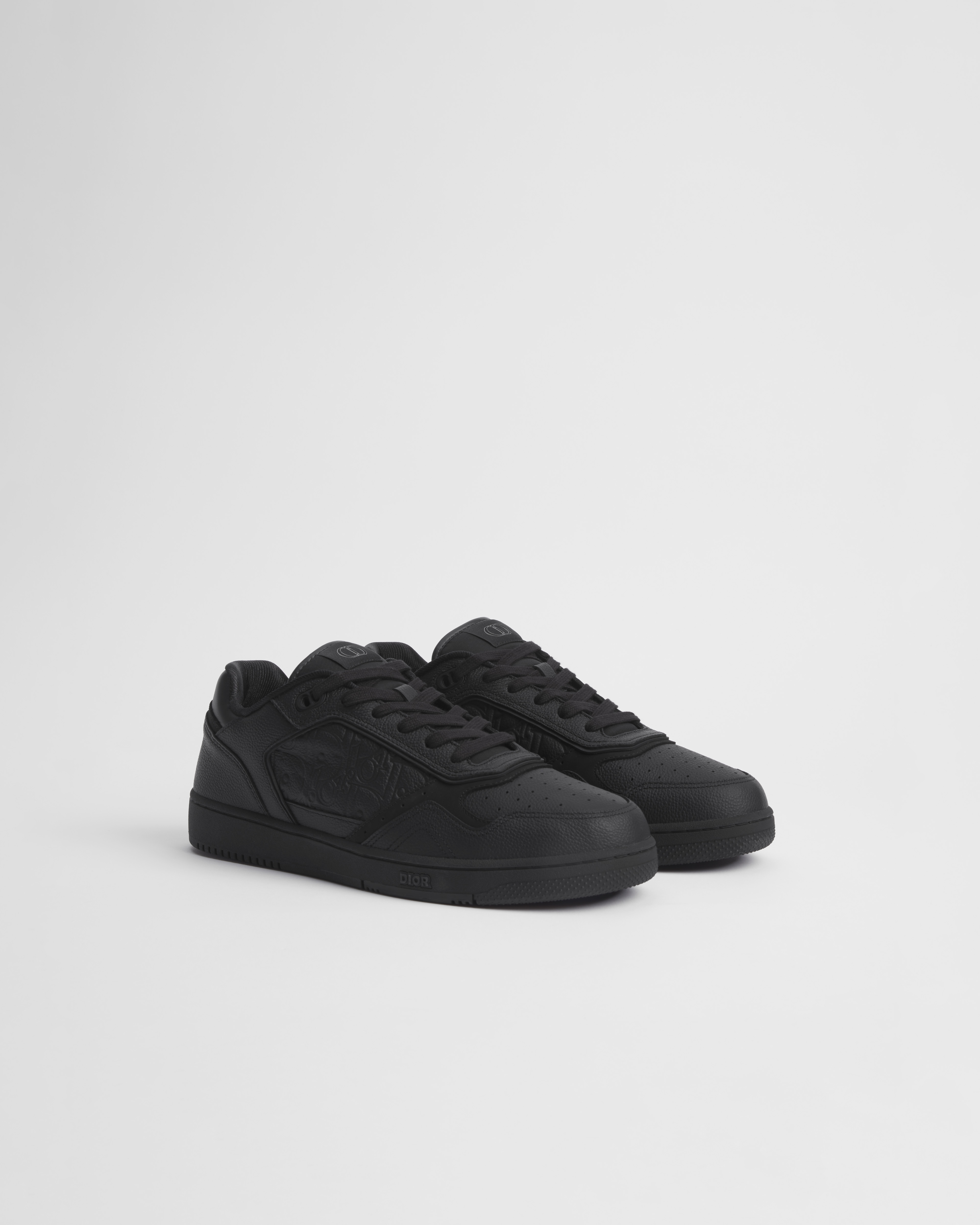 B27 Uptown 低帮运动鞋 黑色粒面牛皮革和黑色 Dior Gravity 印花效果皮革 E03