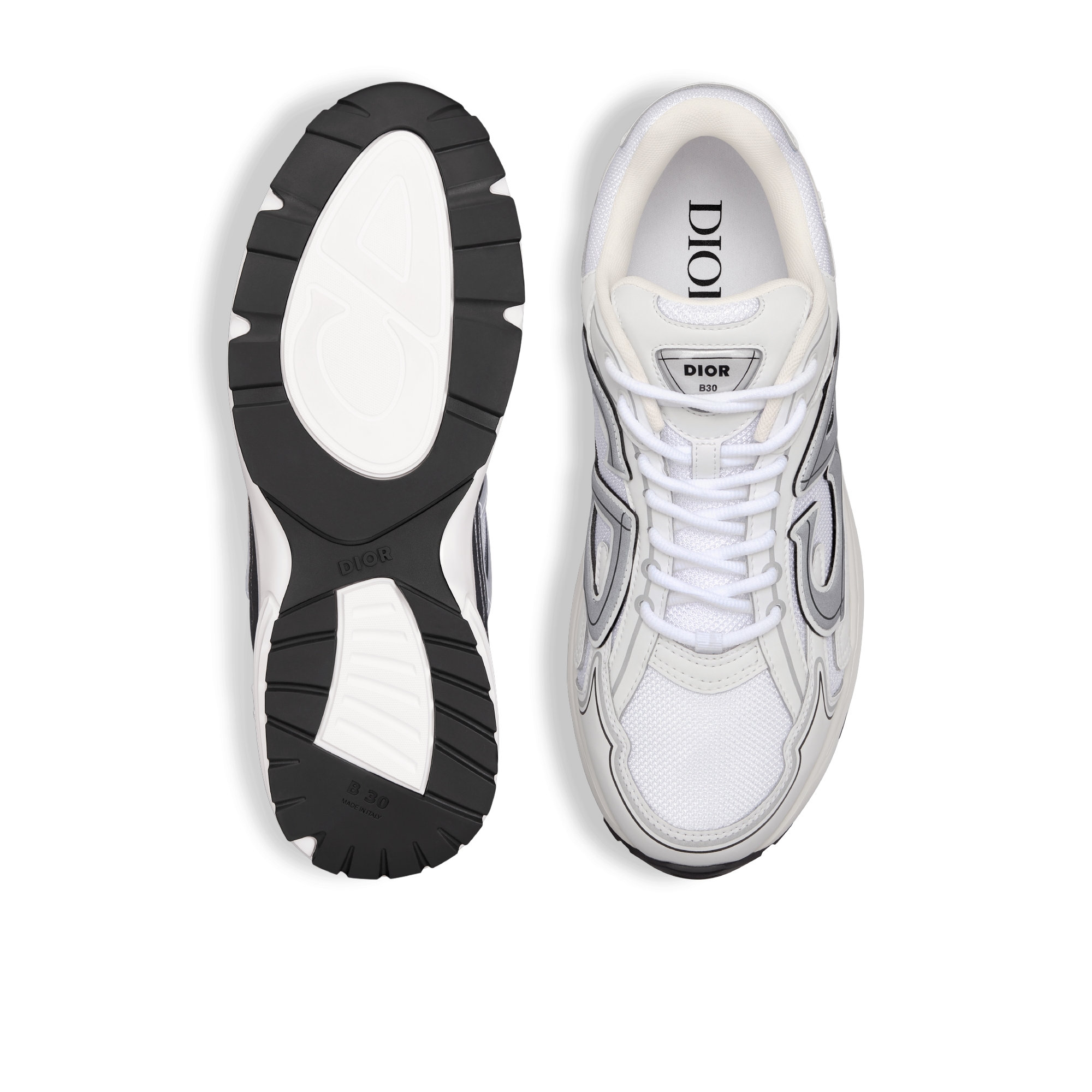 B30 Countdown 运动鞋 白色网面和白色科技面料 E07