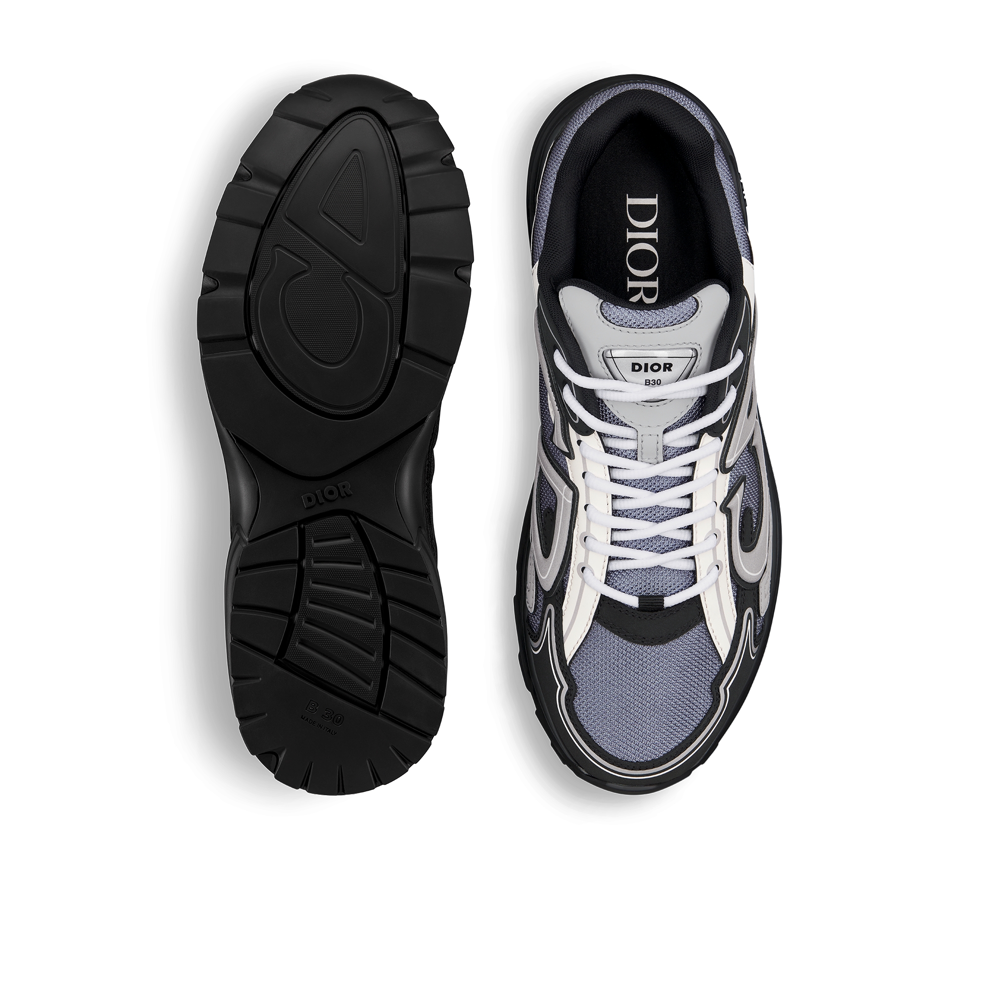 B30 Countdown 运动鞋 蓝色网眼织物搭配灰色、白色和黑色科技面料 E07