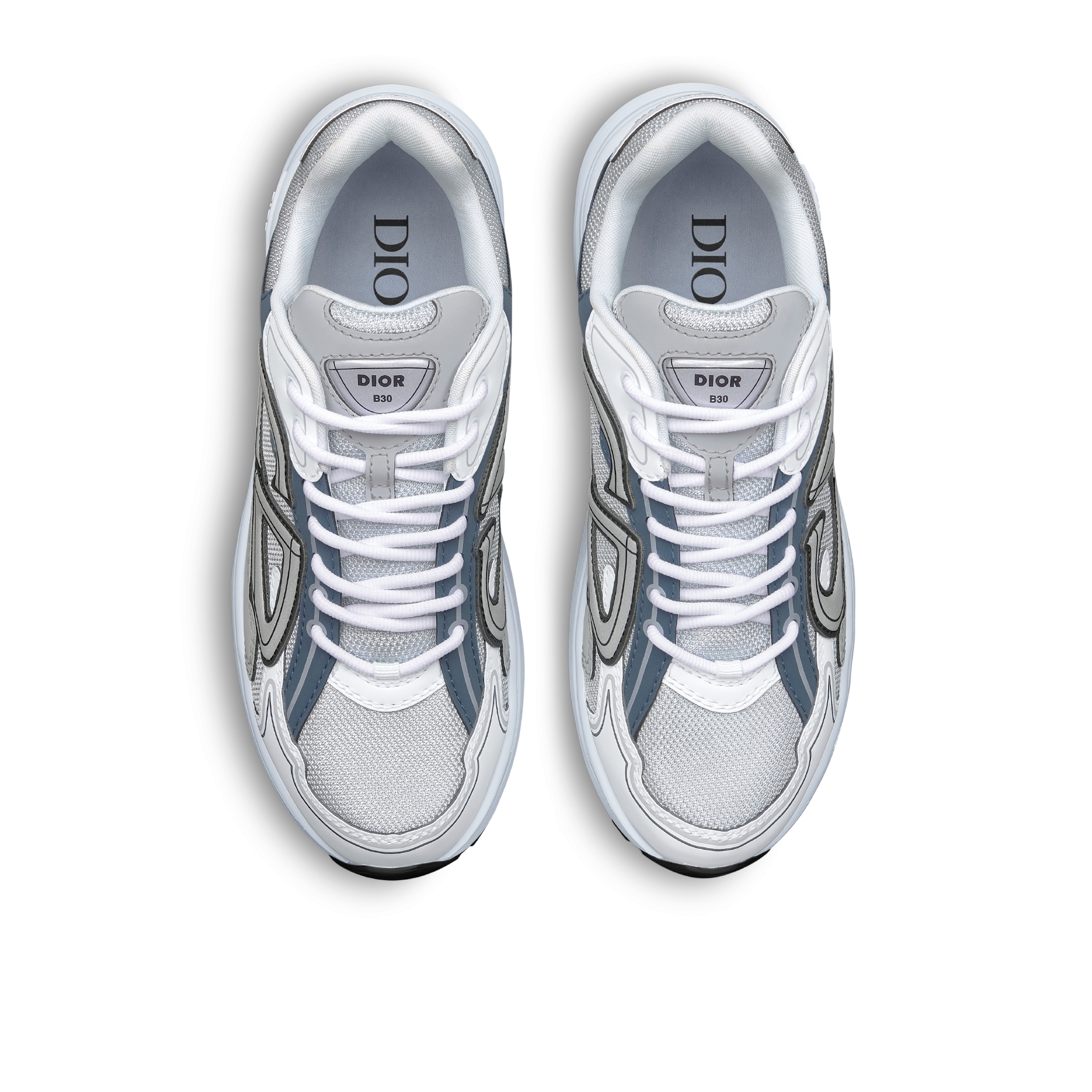 B30 Countdown 运动鞋 灰色网眼织物和淡蓝色、蓝色和灰色科技面料 E06