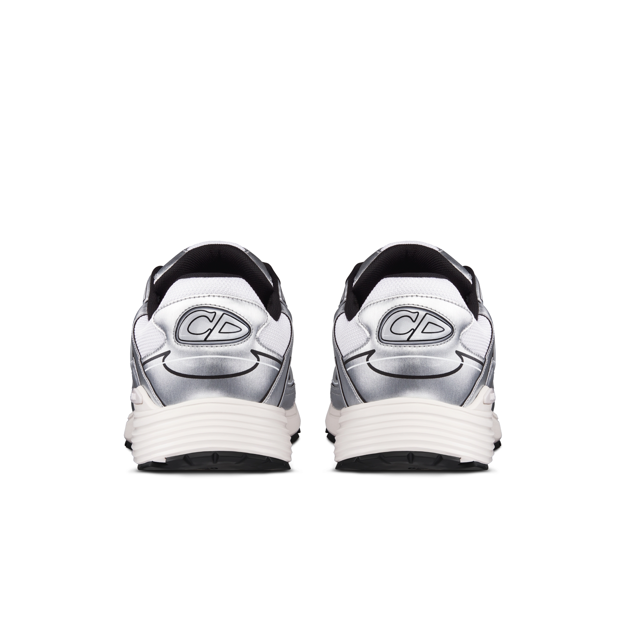 B30 Countdown 运动鞋 白色金属光泽网眼织物和银色调金属光泽科技面料 E08