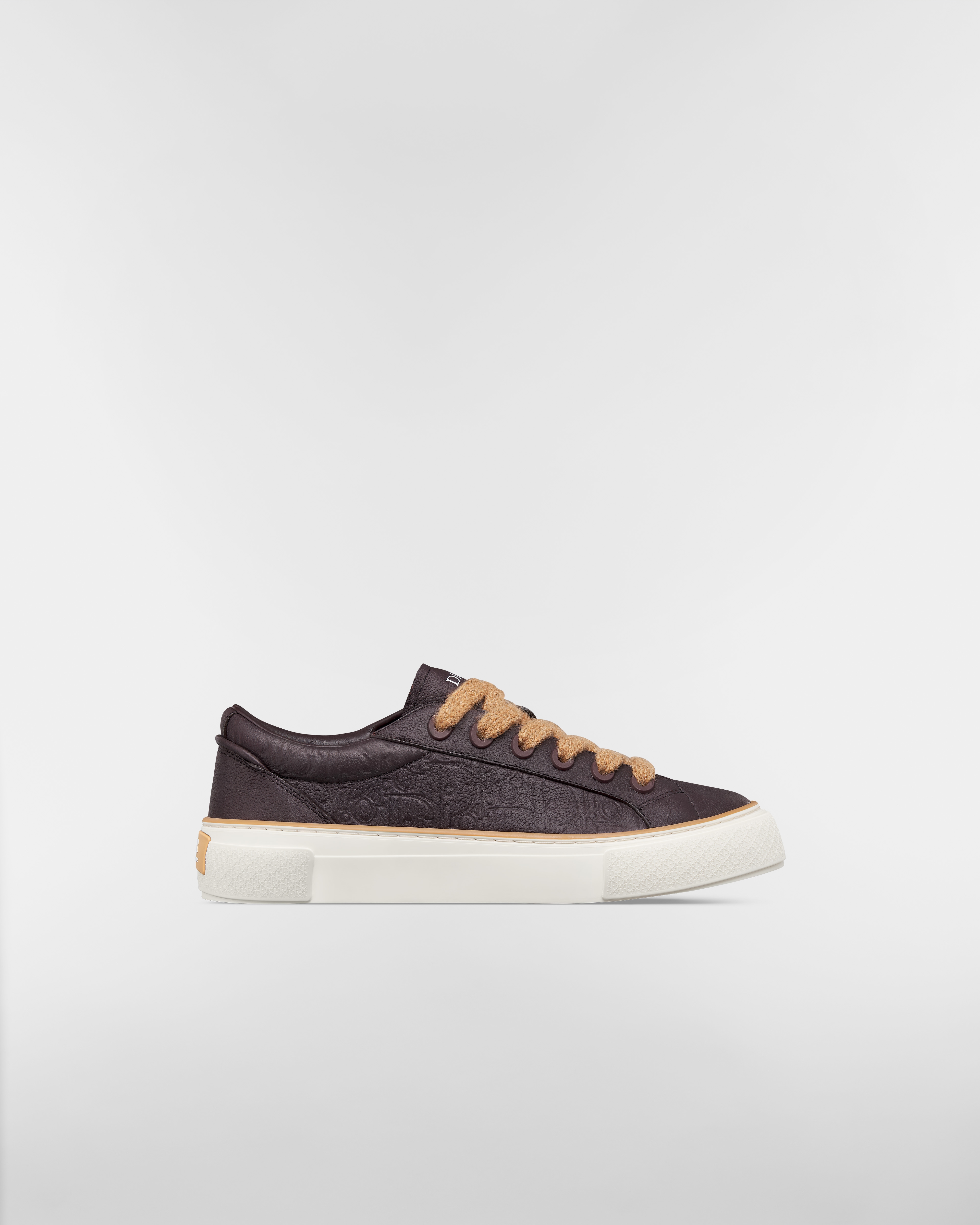 B33 Spin 运动鞋 酒红色粒面牛皮革和酒红色 Dior Gravity 印花效果皮革 E02