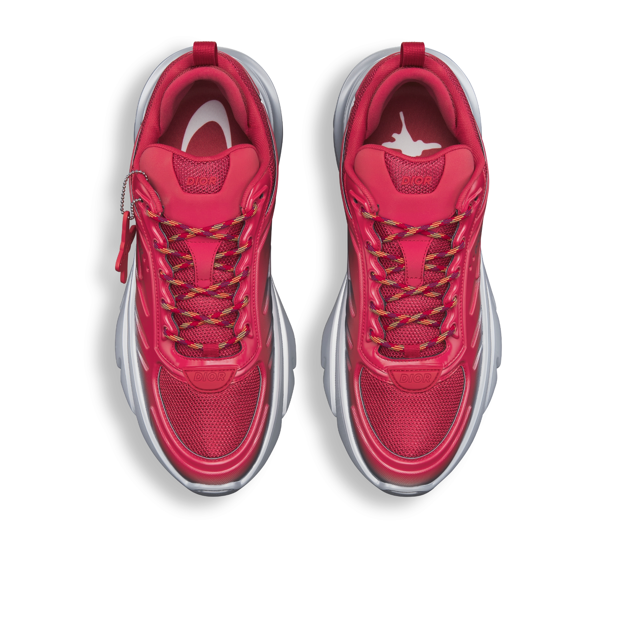 DIOR AND LEWIS HAMILTON B44 Blade 运动鞋 - 限量编号版 渐变红色和银色调网眼织物搭配渐变红色和银色调科技面料 E06