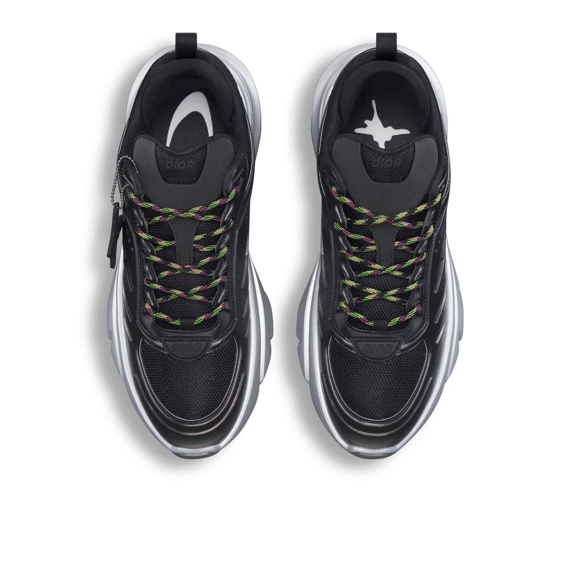 DIOR AND LEWIS HAMILTON B44 Blade 运动鞋 - 限量编号版 渐变黑色和银色调网眼织物搭配渐变黑色和银色调科技面料 E06