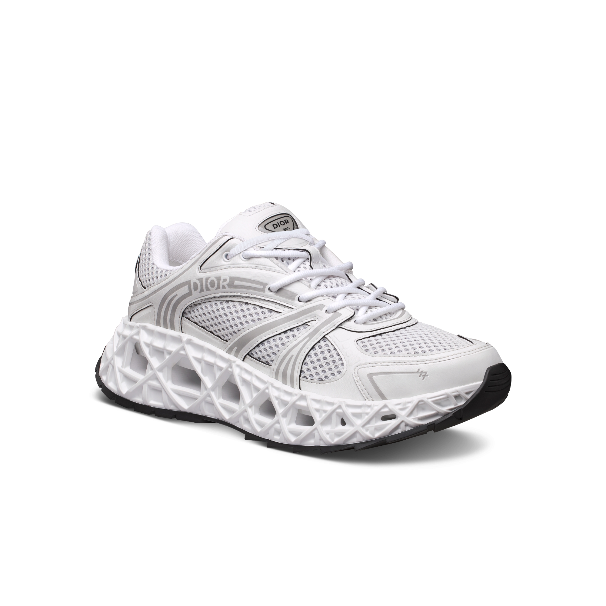 B35 NXXT 运动鞋 白色科技面料和白色网眼织物 E03