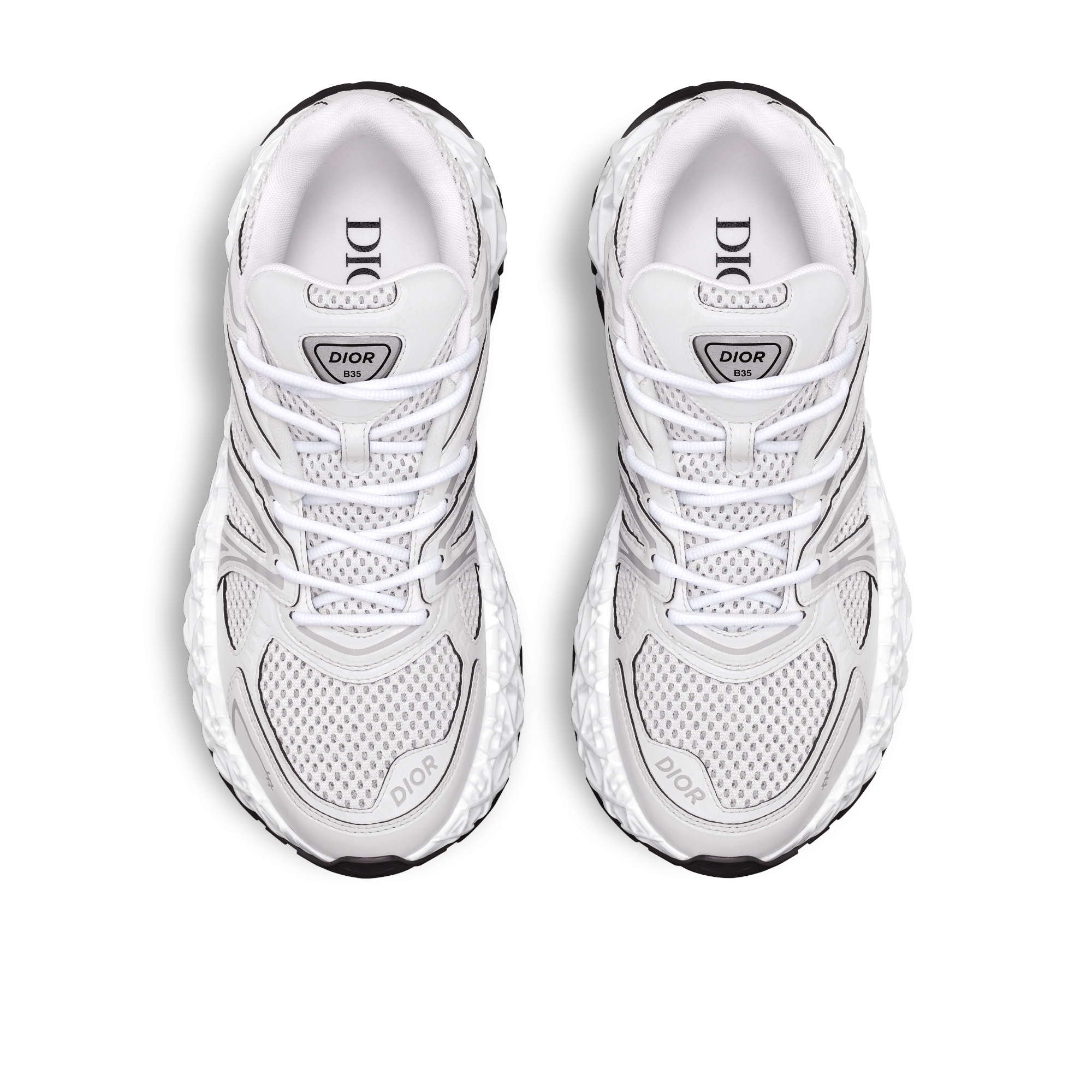 B35 NXXT 运动鞋 白色科技面料和白色网眼织物 E06