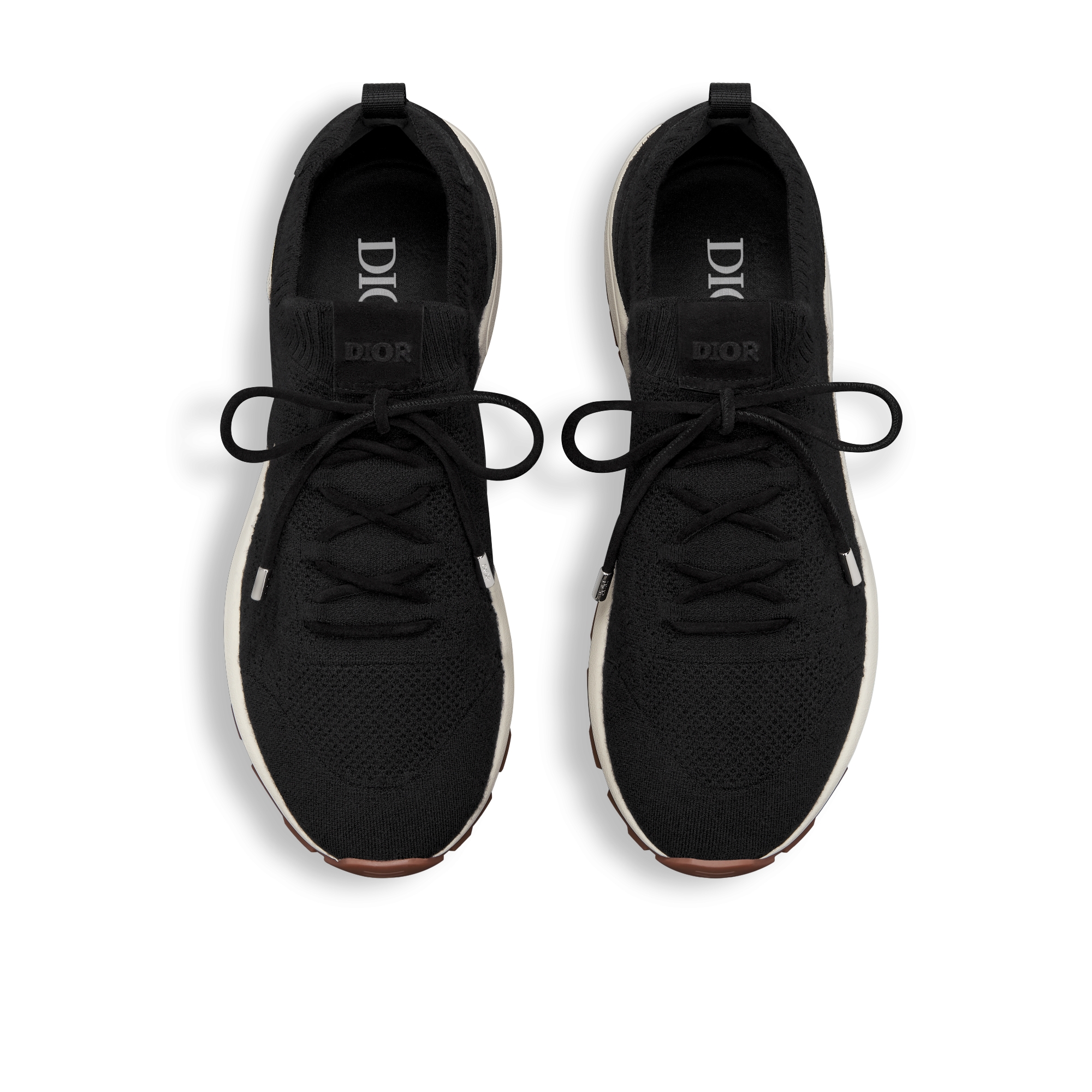 B80 Lounge 运动鞋 黑色山羊绒、绵羊毛和桑蚕丝混纺针织面料藤格纹搭配黑色绒面革 E06