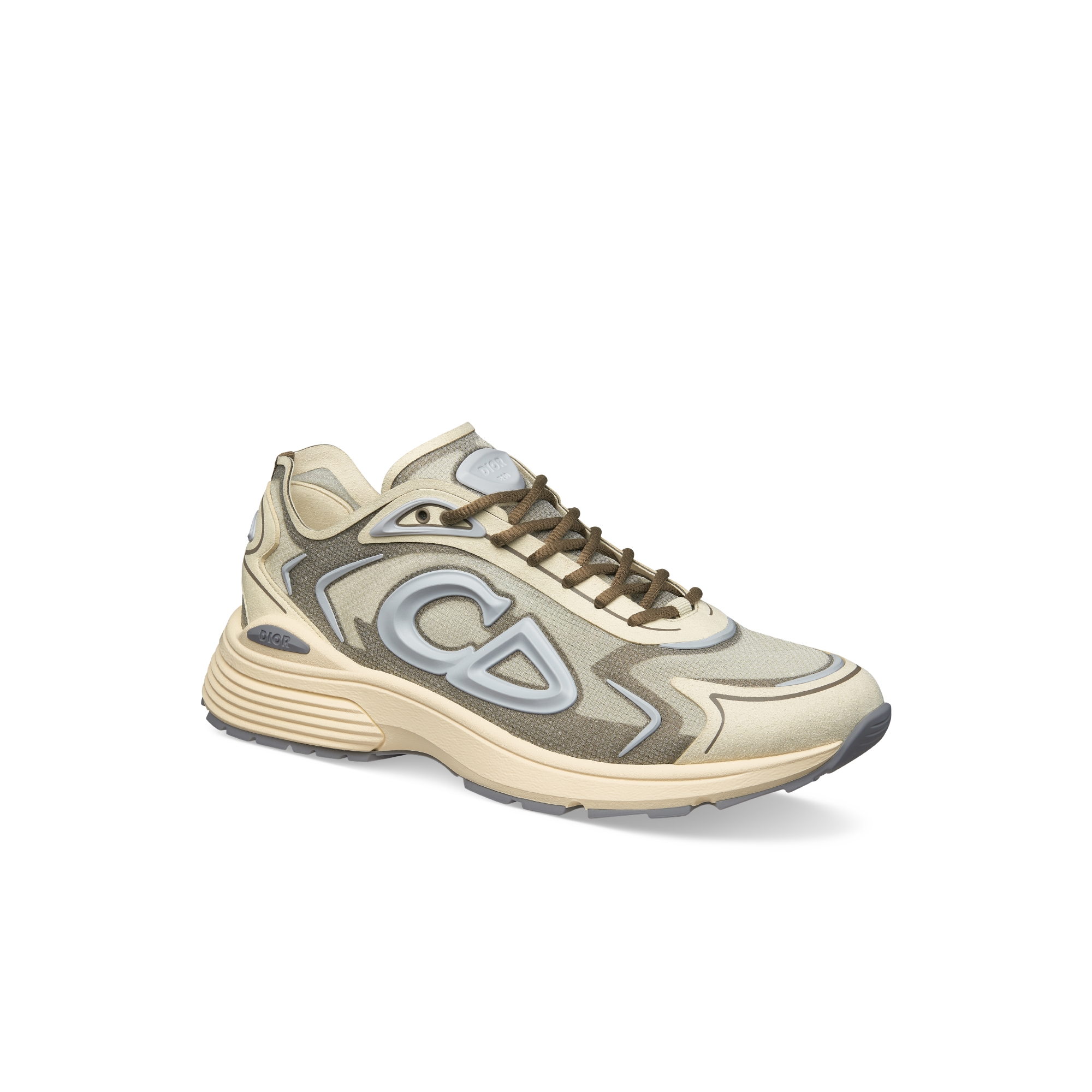 B30 Countdown 科技运动鞋 米色半透明 N3O 尼龙、米色和棕色科技面料和灰色橡胶 E03