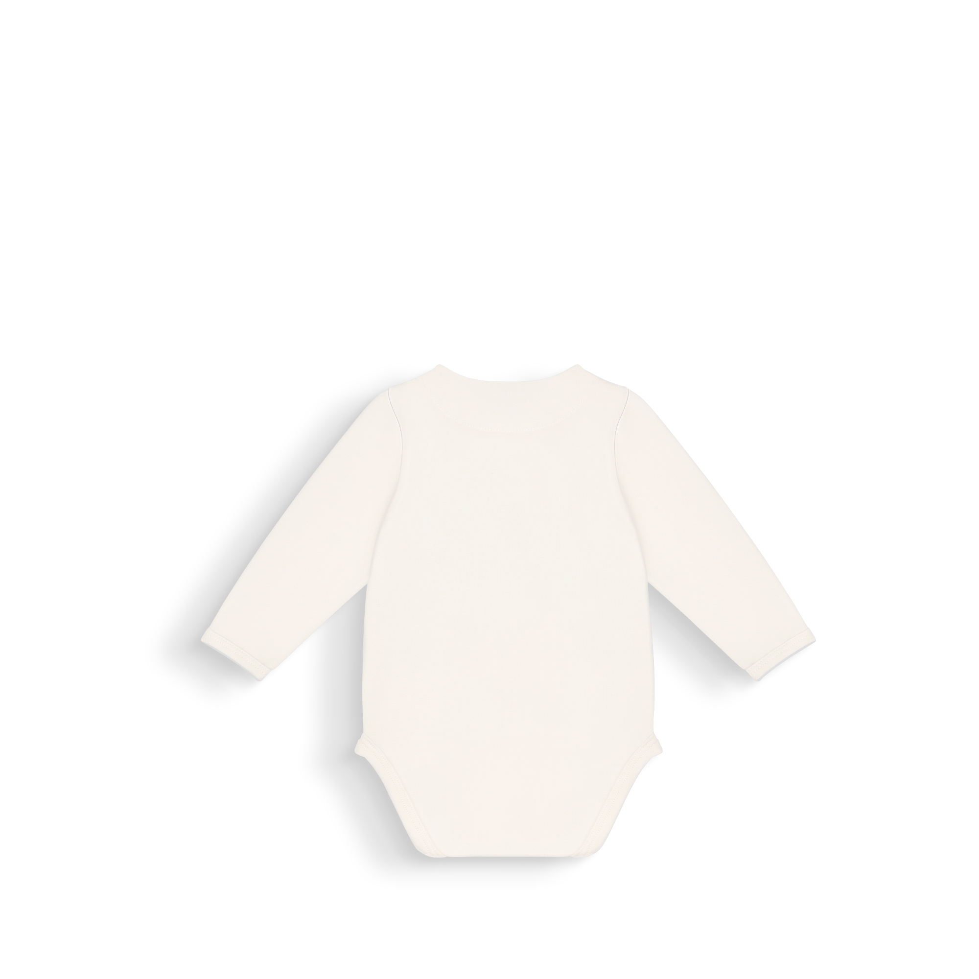 长袖连体衣三件套礼品套装 象牙色棉质双面布粉色和浅灰色铃兰印花 E07