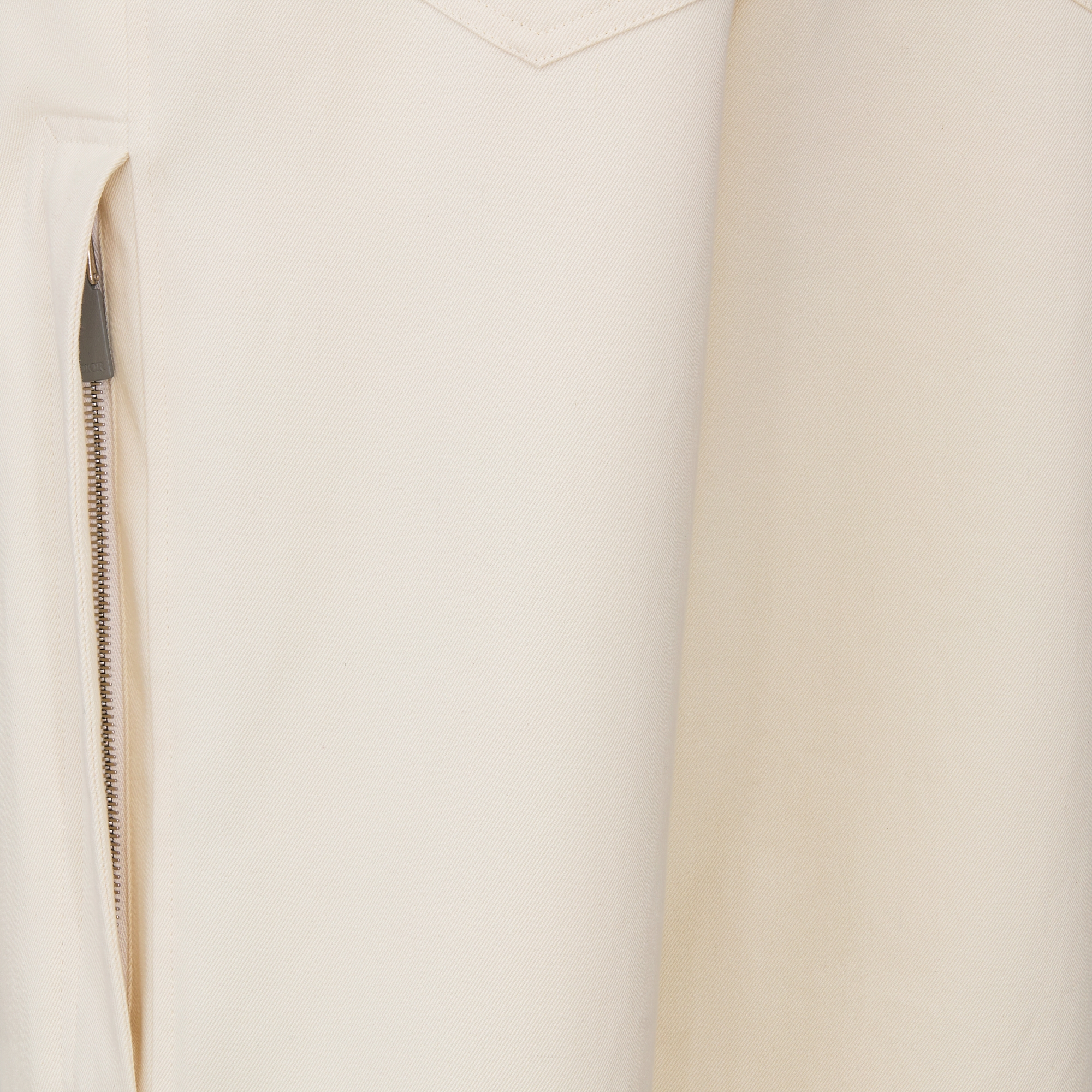 Dior Icons 斜纹布裤 白色棉质混纺面料 E10