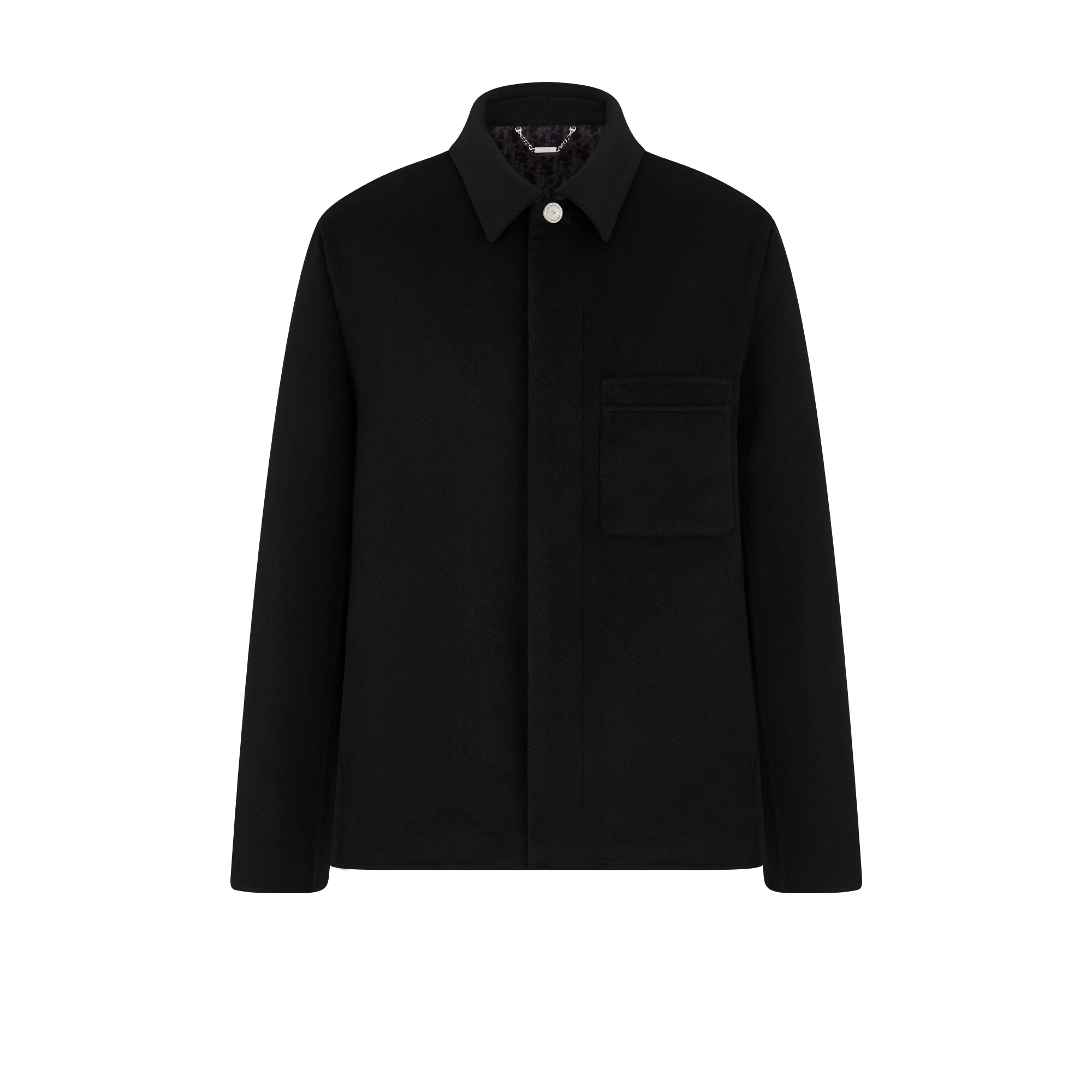 Dior Icons 工装夹克 黑色双面绵羊毛和山羊绒混纺面料 E01