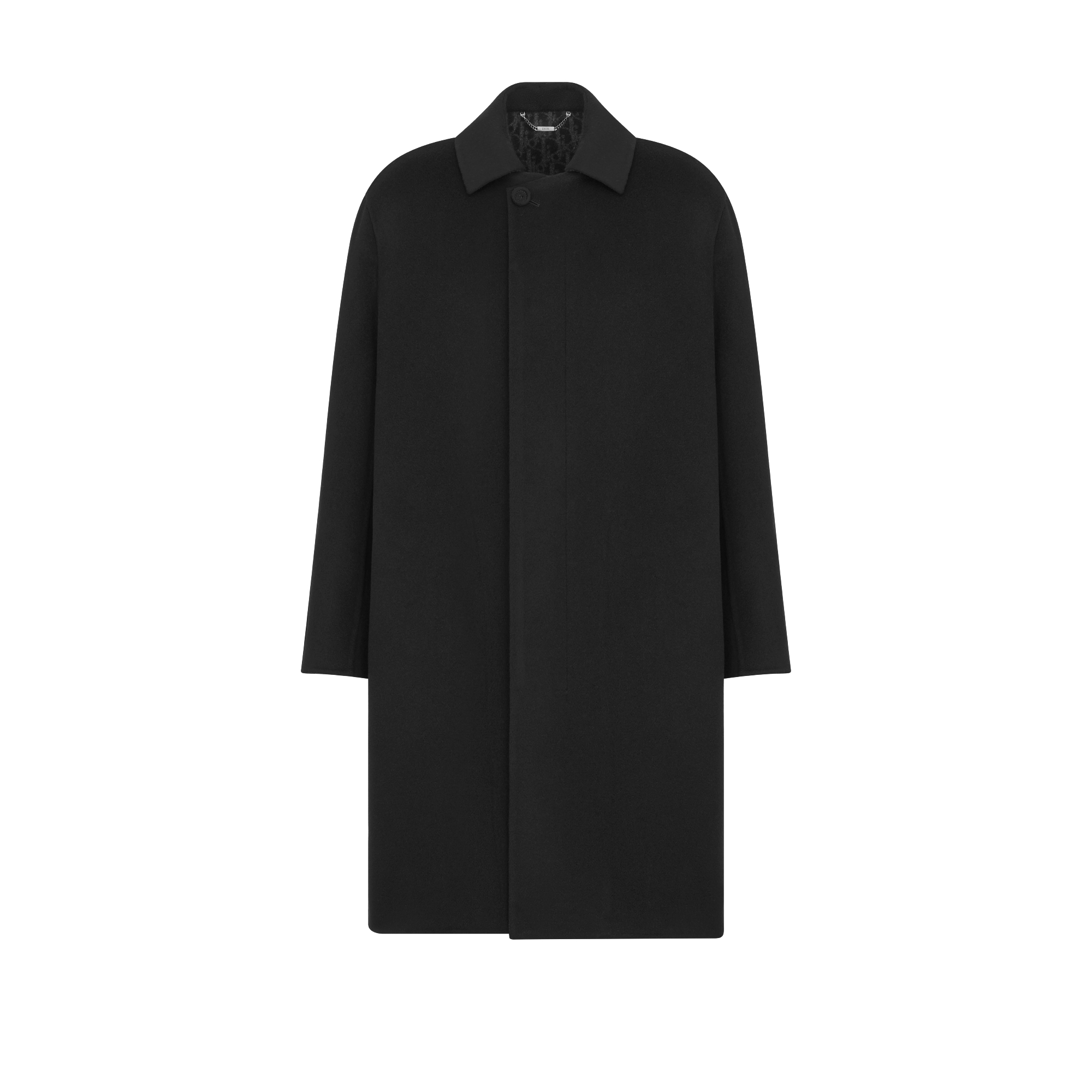 Dior Icons 大衣 黑色双面绵羊毛和山羊绒混纺面料 E01