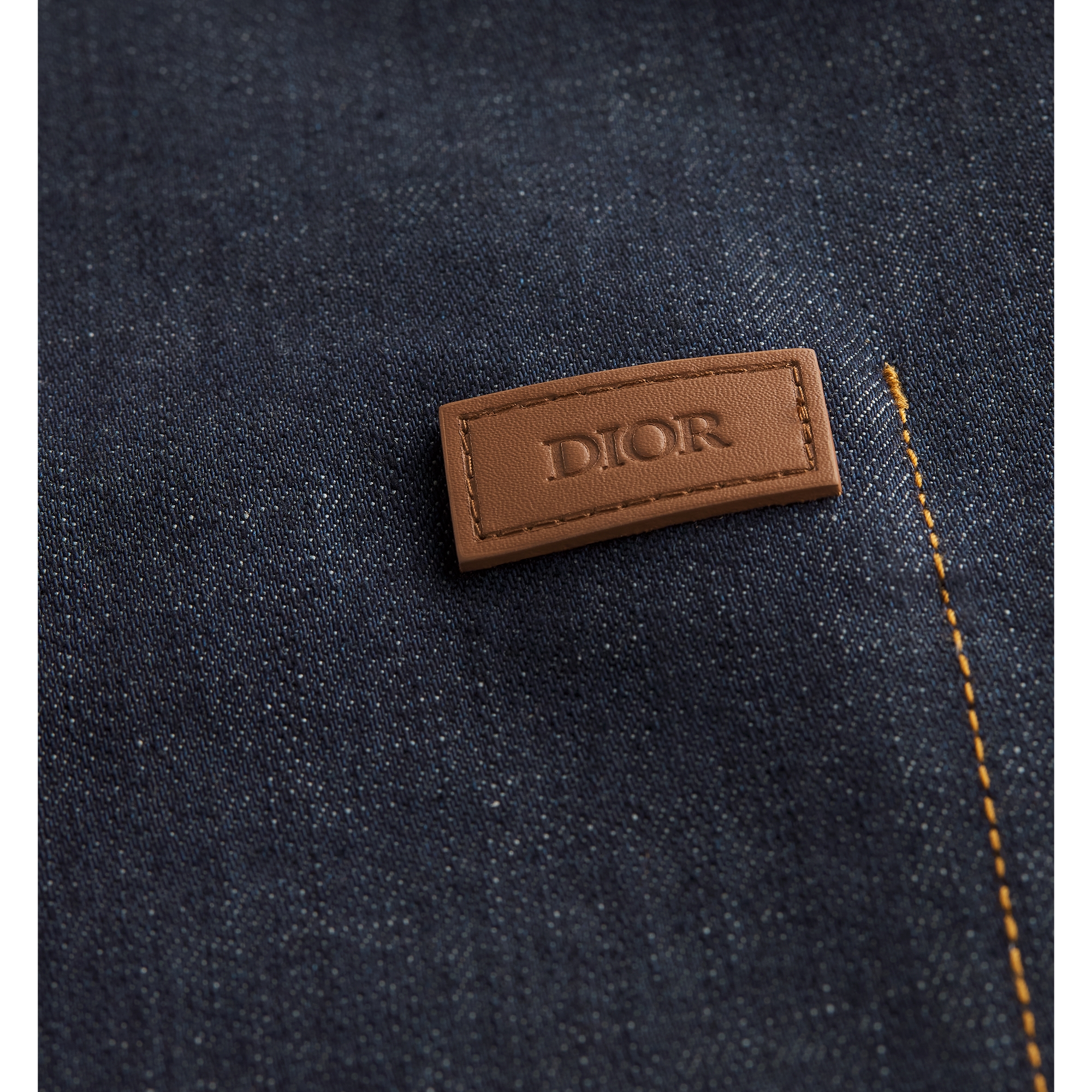 外套衬衫 蓝色棉质混纺牛仔面料 Oblique 印花 E11