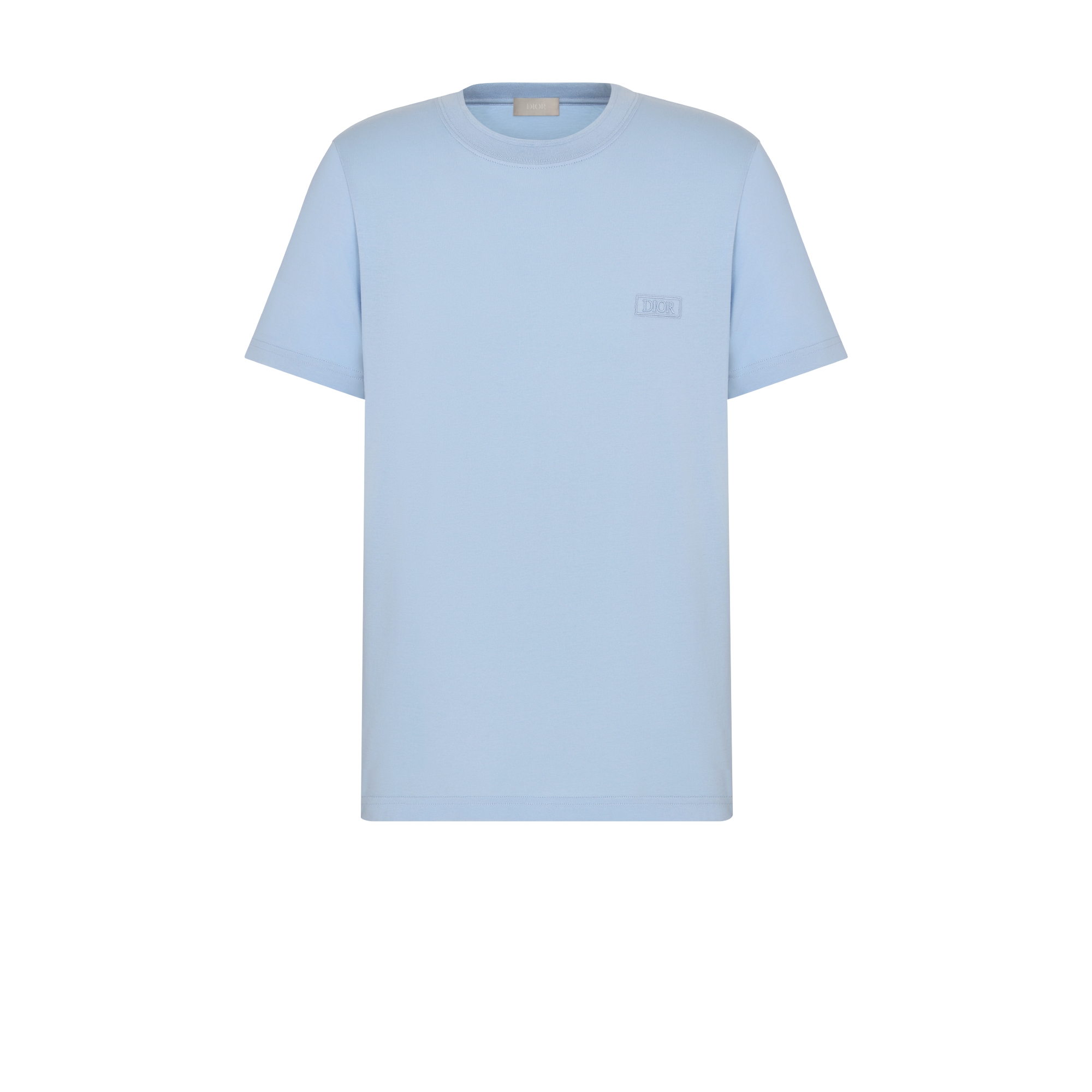 Dior Icons 常规版型 T 恤 蓝色海岛棉质平纹针织面料 E01