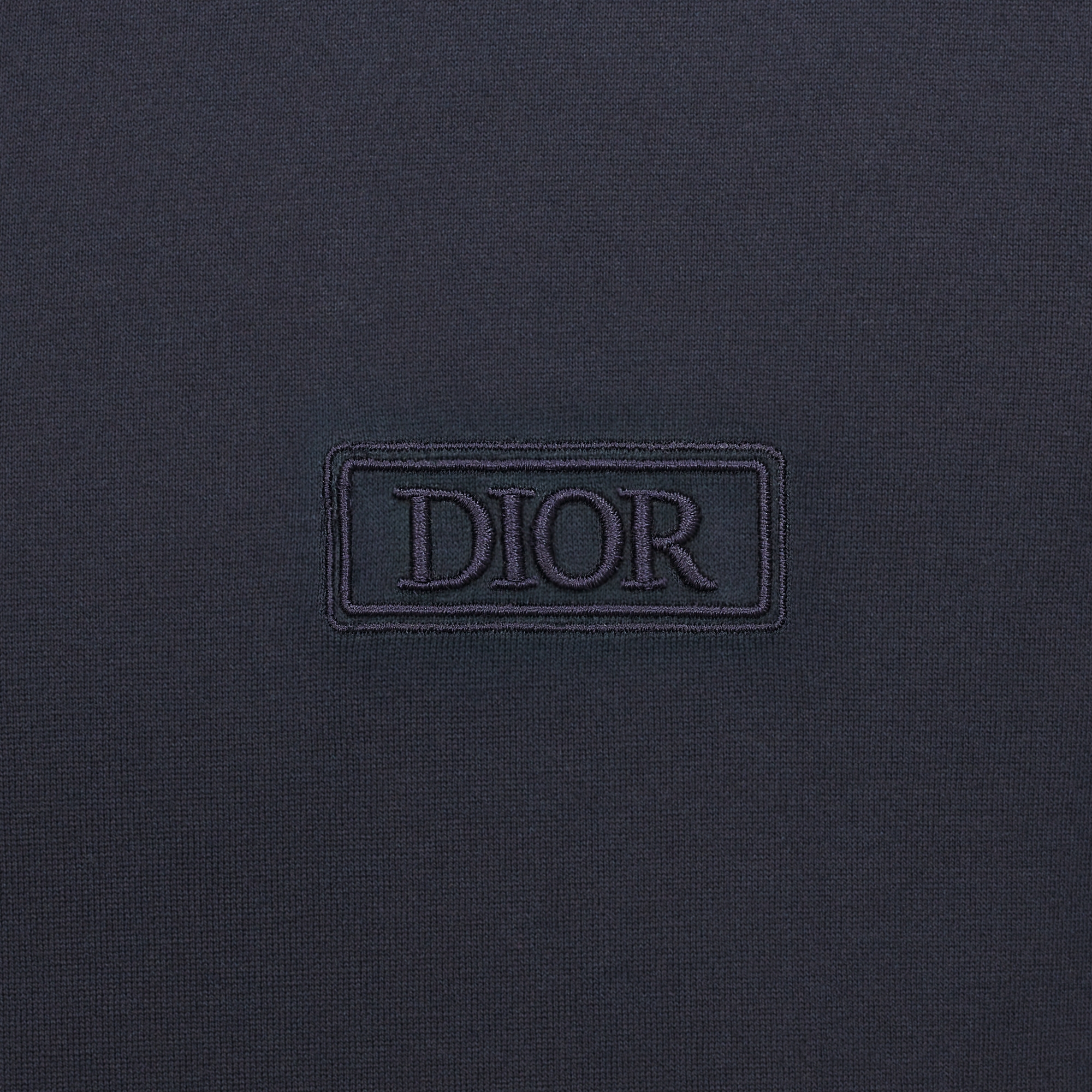 Dior Icons 常规版型 T 恤 海军蓝色海岛棉质平纹针织面料 E09