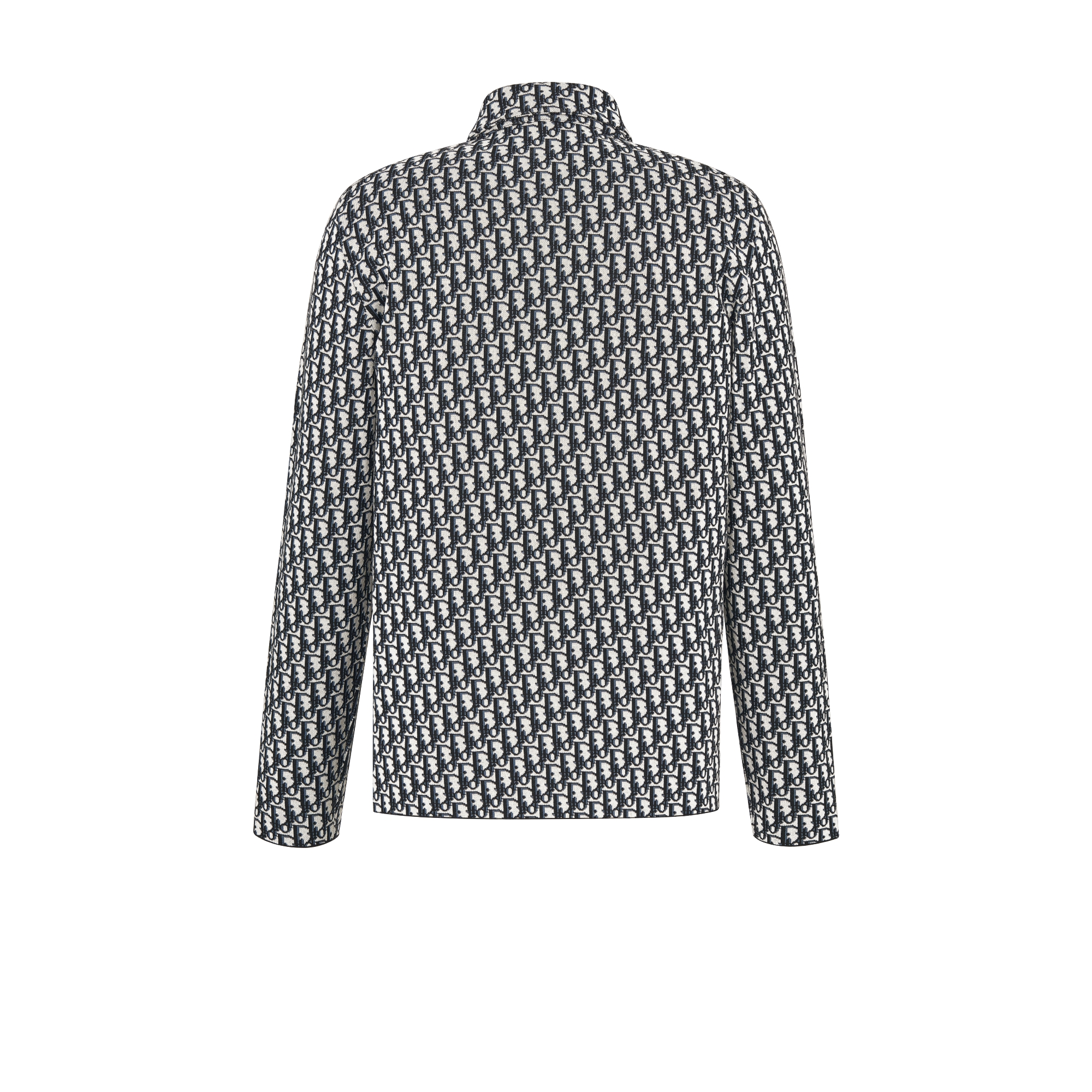 外套衬衫 海军蓝色棉质 Oblique 印花 E08