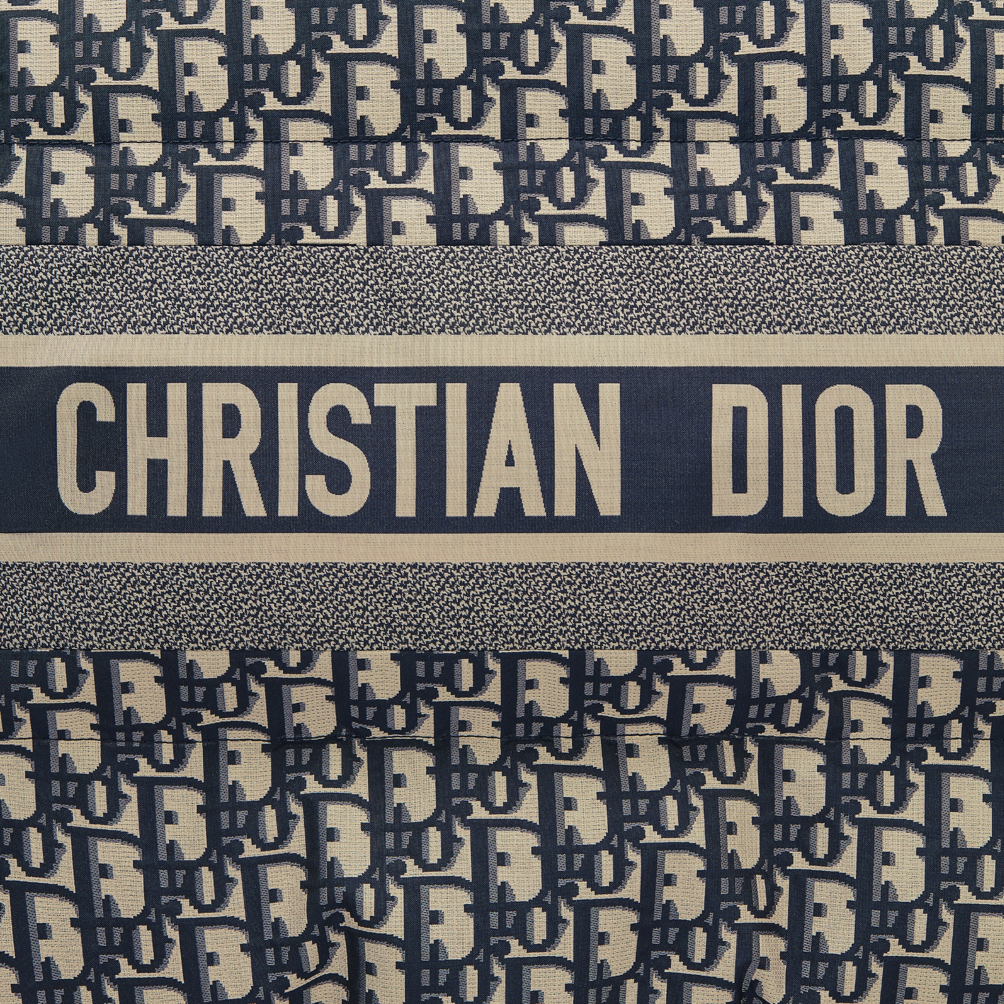 DiorAlps 夹克 蓝色绗缝塔夫绸科技面料 Oblique 印花搭配腰带 E10