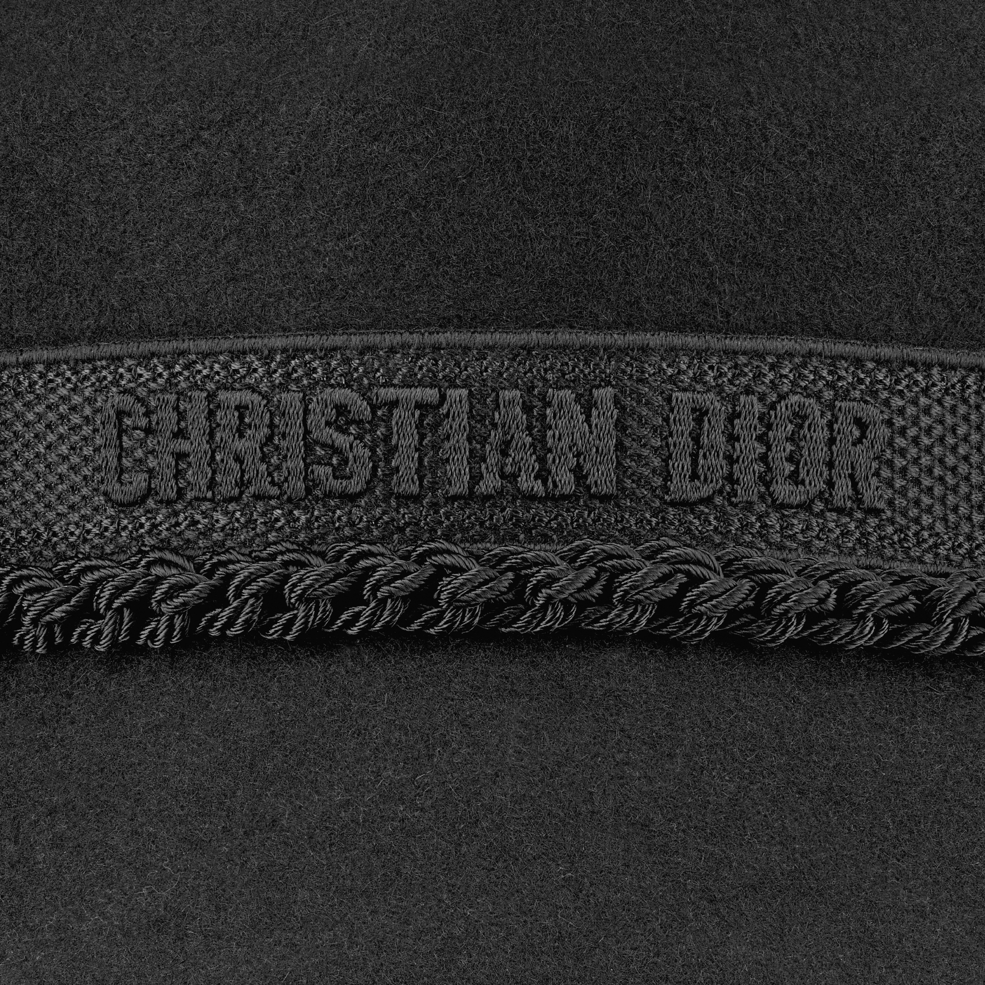 Dior Travel 帽子 黑色毛毡面料 E09