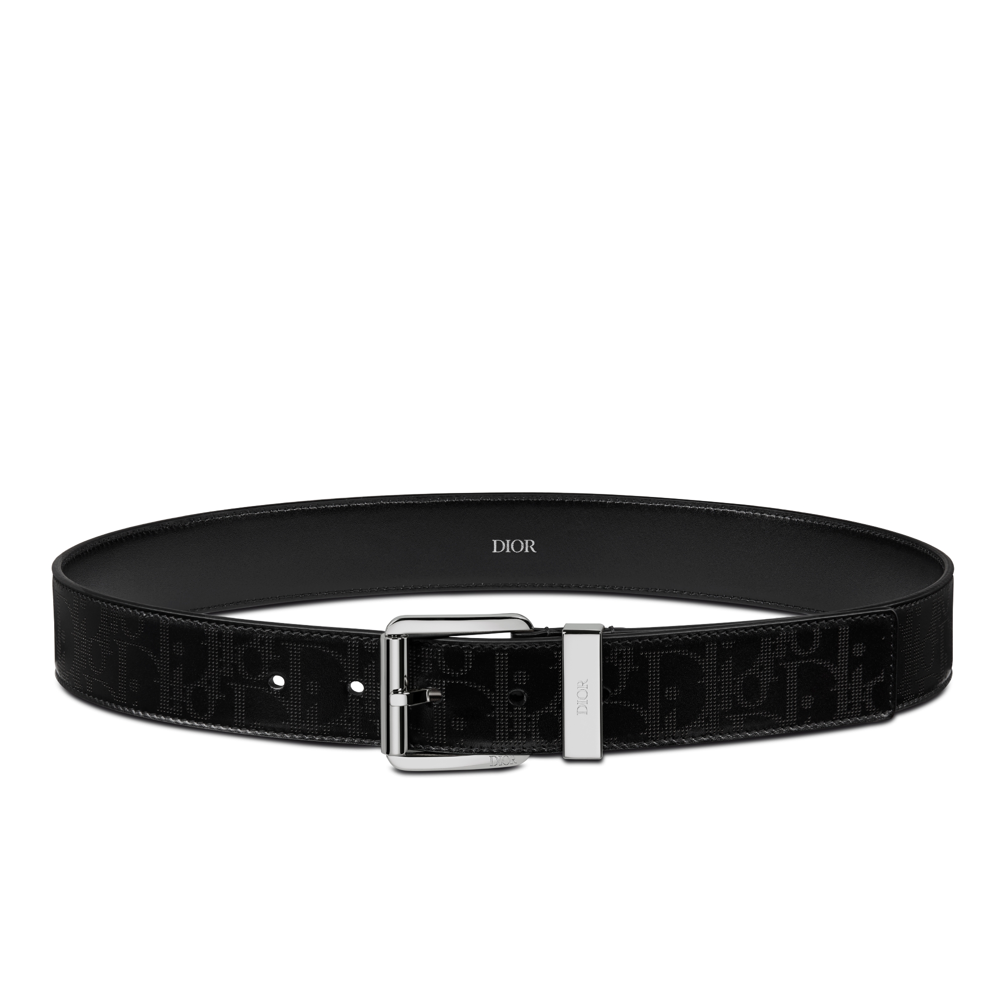 腰带 35 毫米黑色 Oblique Galaxy 印花效果皮革 E01