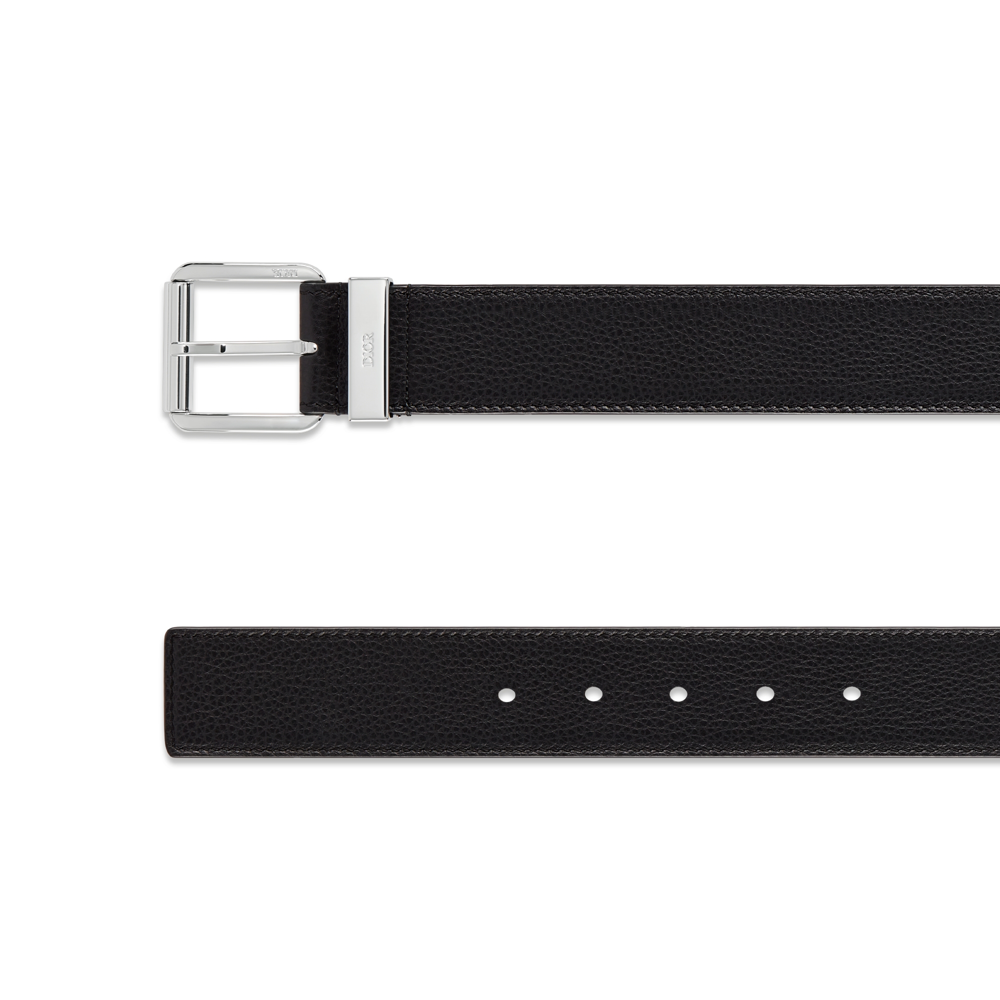 腰带 35 毫米黑色粒面牛皮革 E06