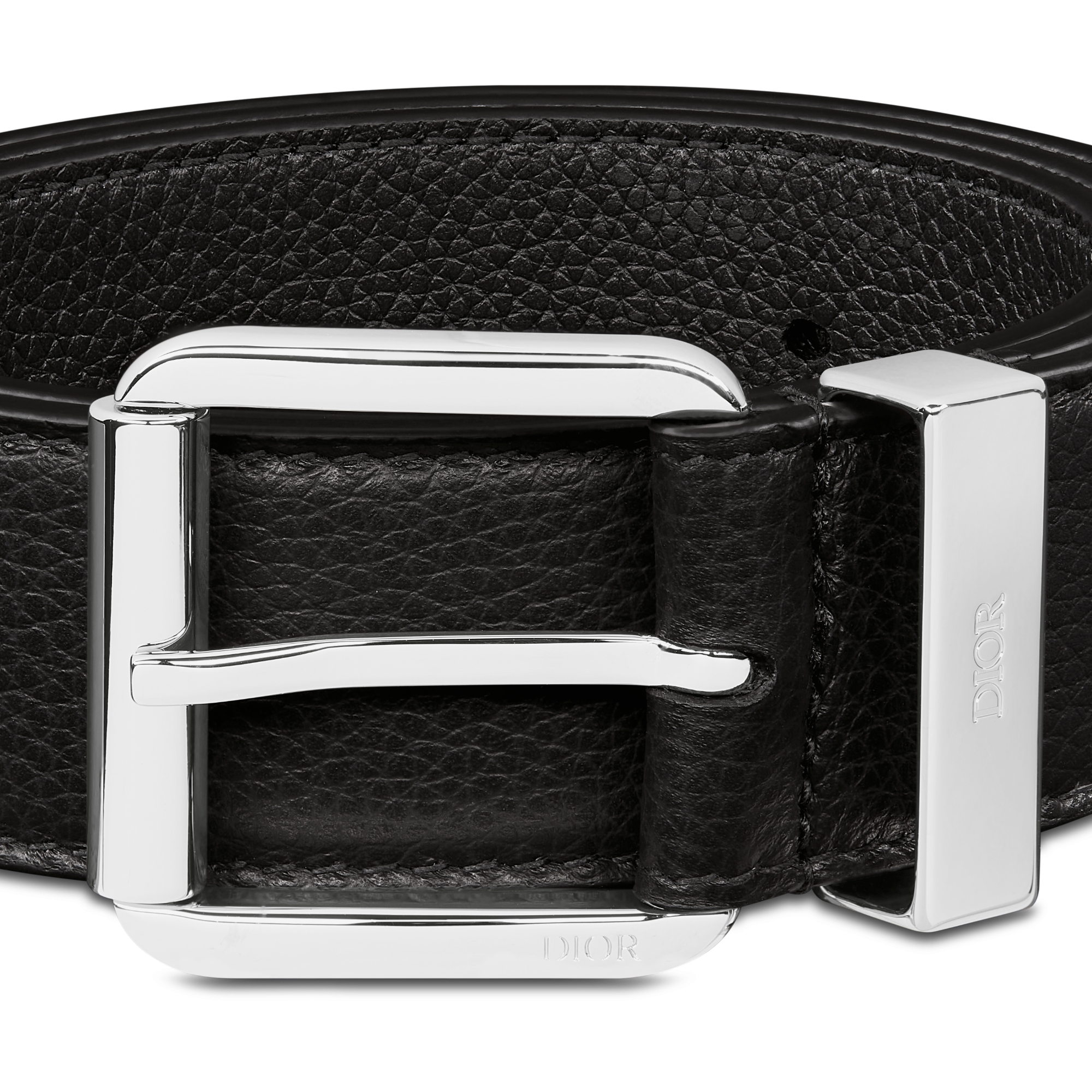 腰带 35 毫米黑色粒面牛皮革 E09