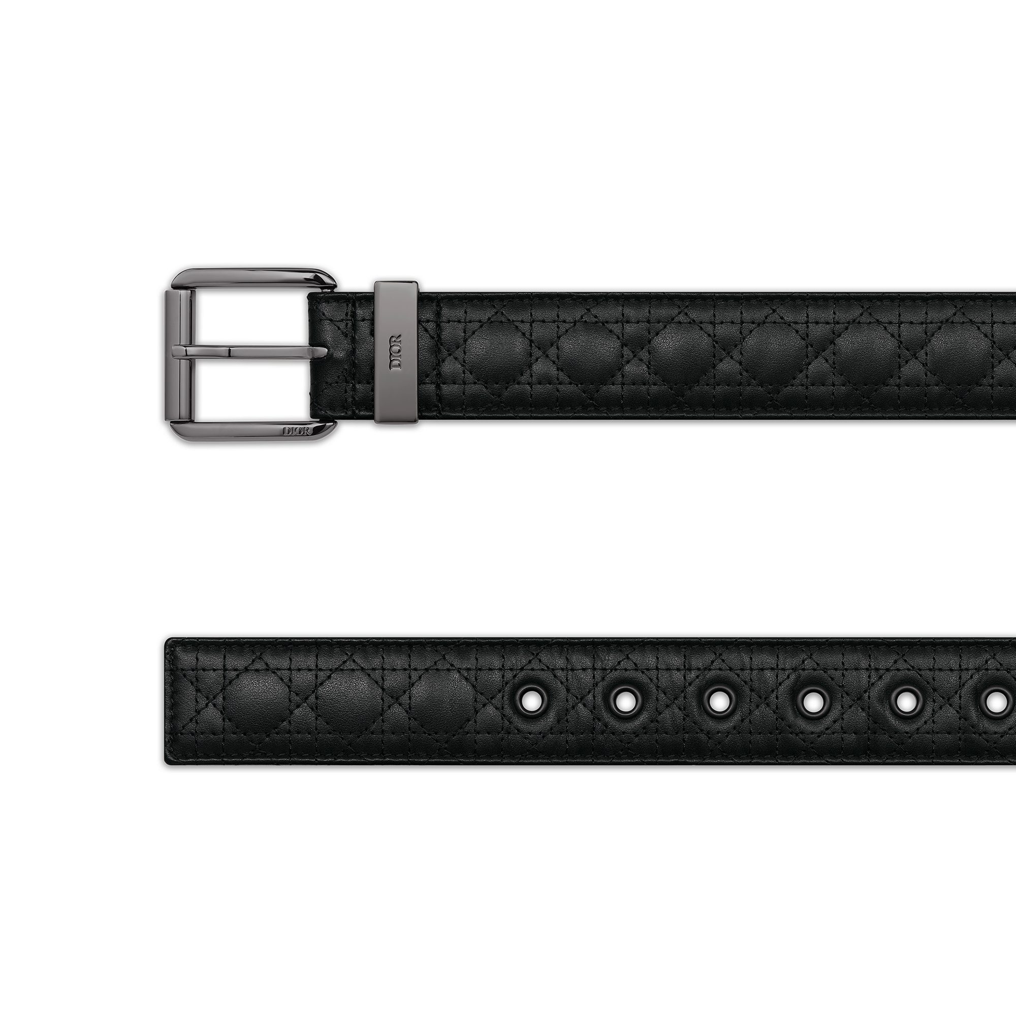 腰带 35 毫米黑色 Kumo 藤格纹皮革 E06