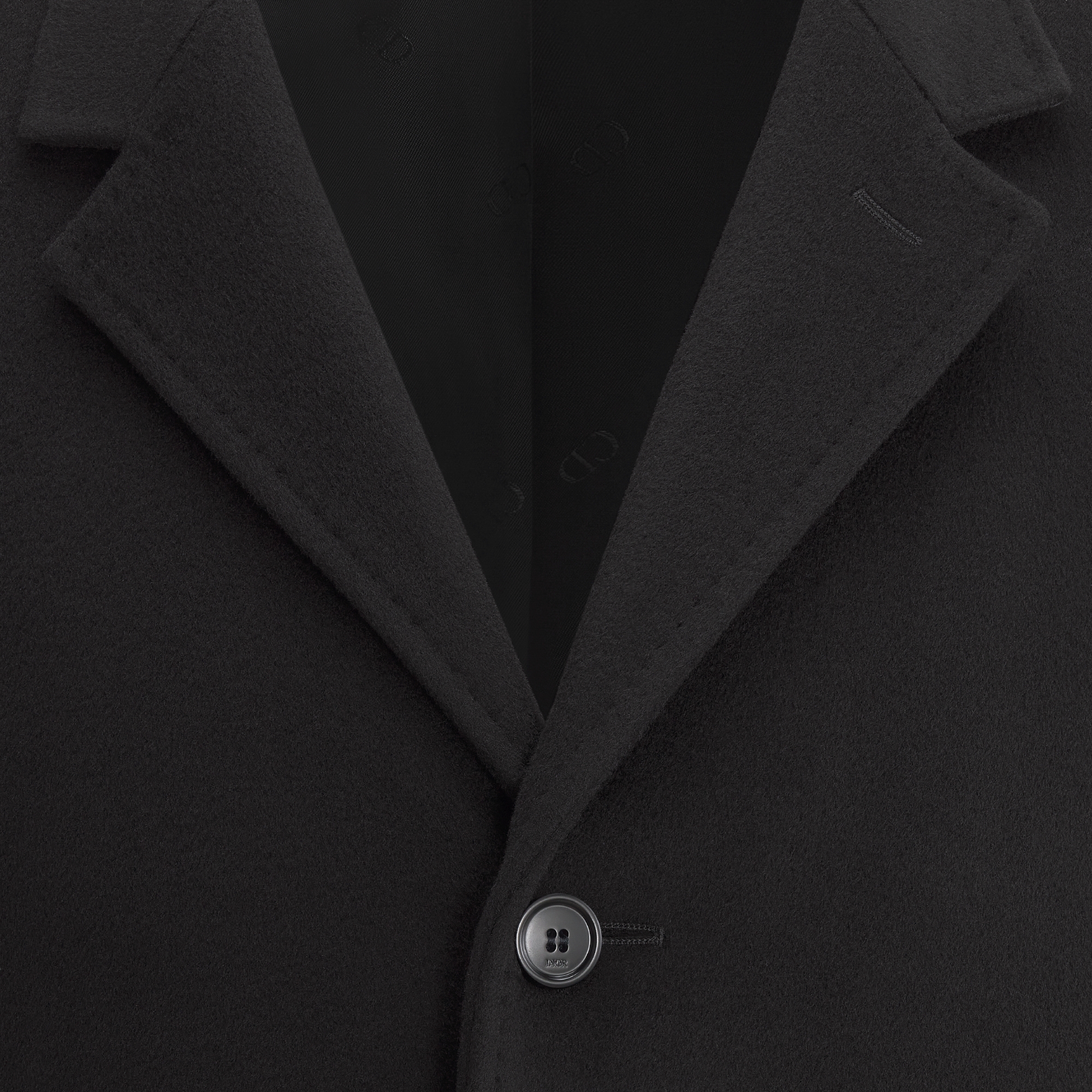 经典大衣 黑色山羊绒面料 E09