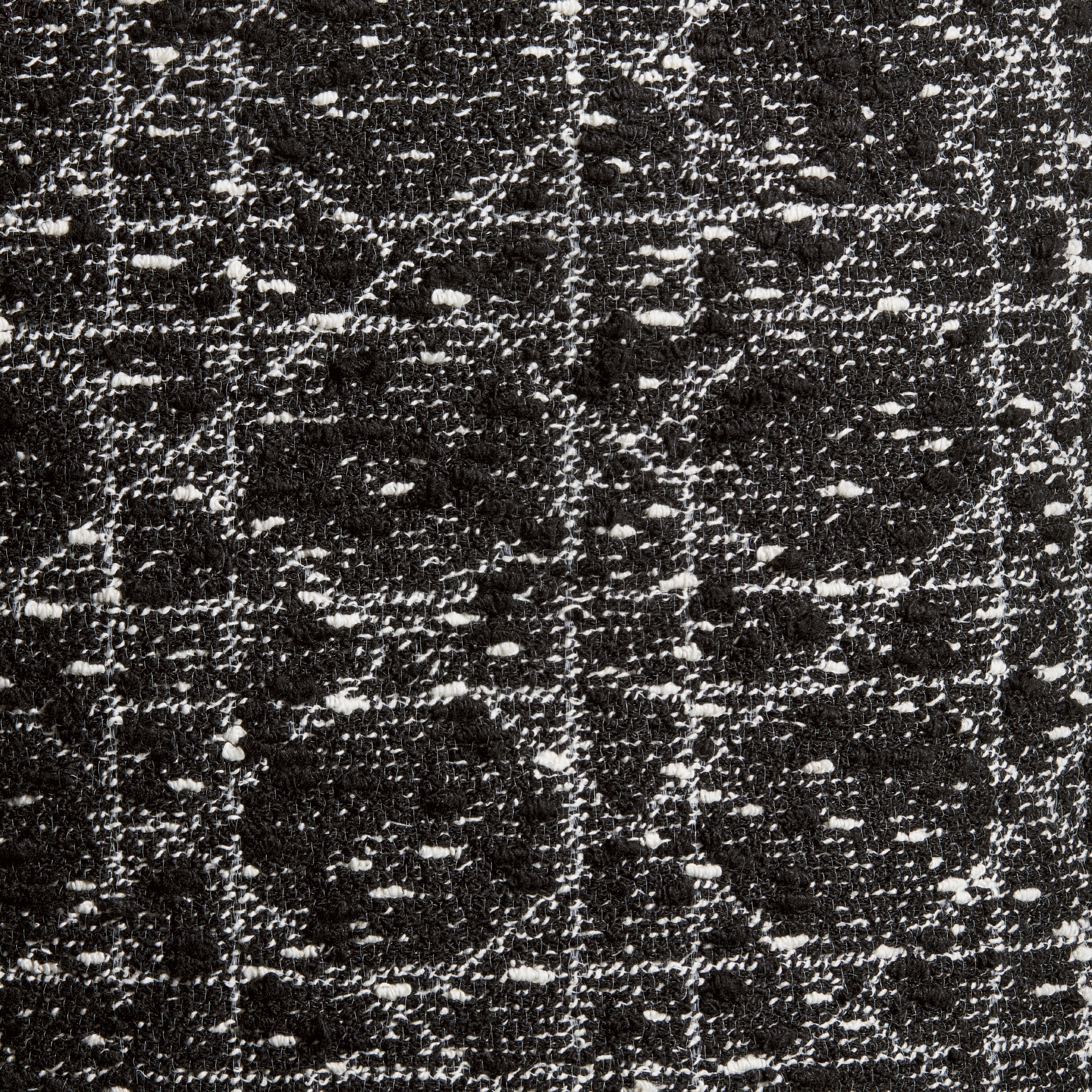 短裤 黑色和白色棉质混纺粗花呢超大藤格纹 E09