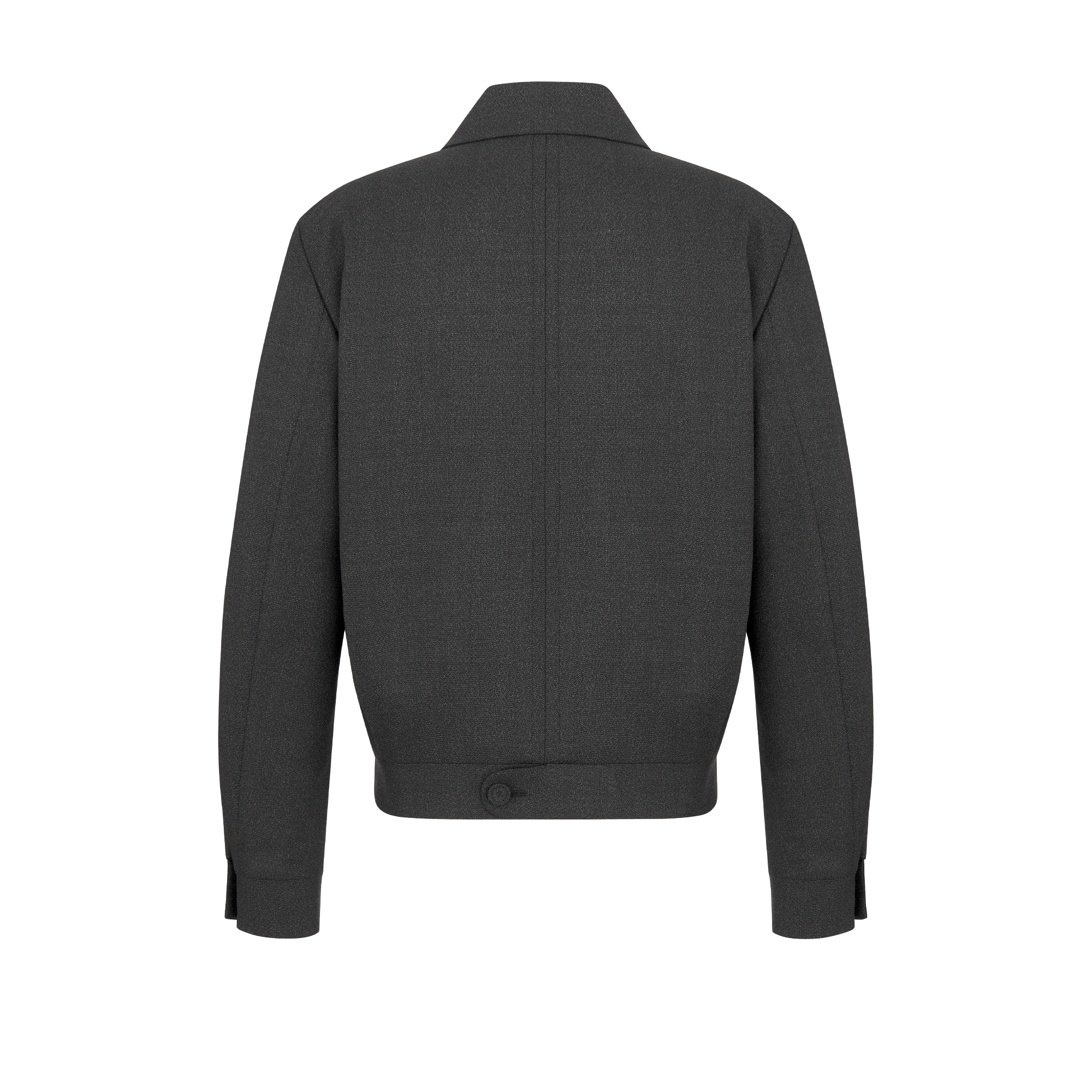 拉链夹克 煤灰色绵羊毛面料 E08