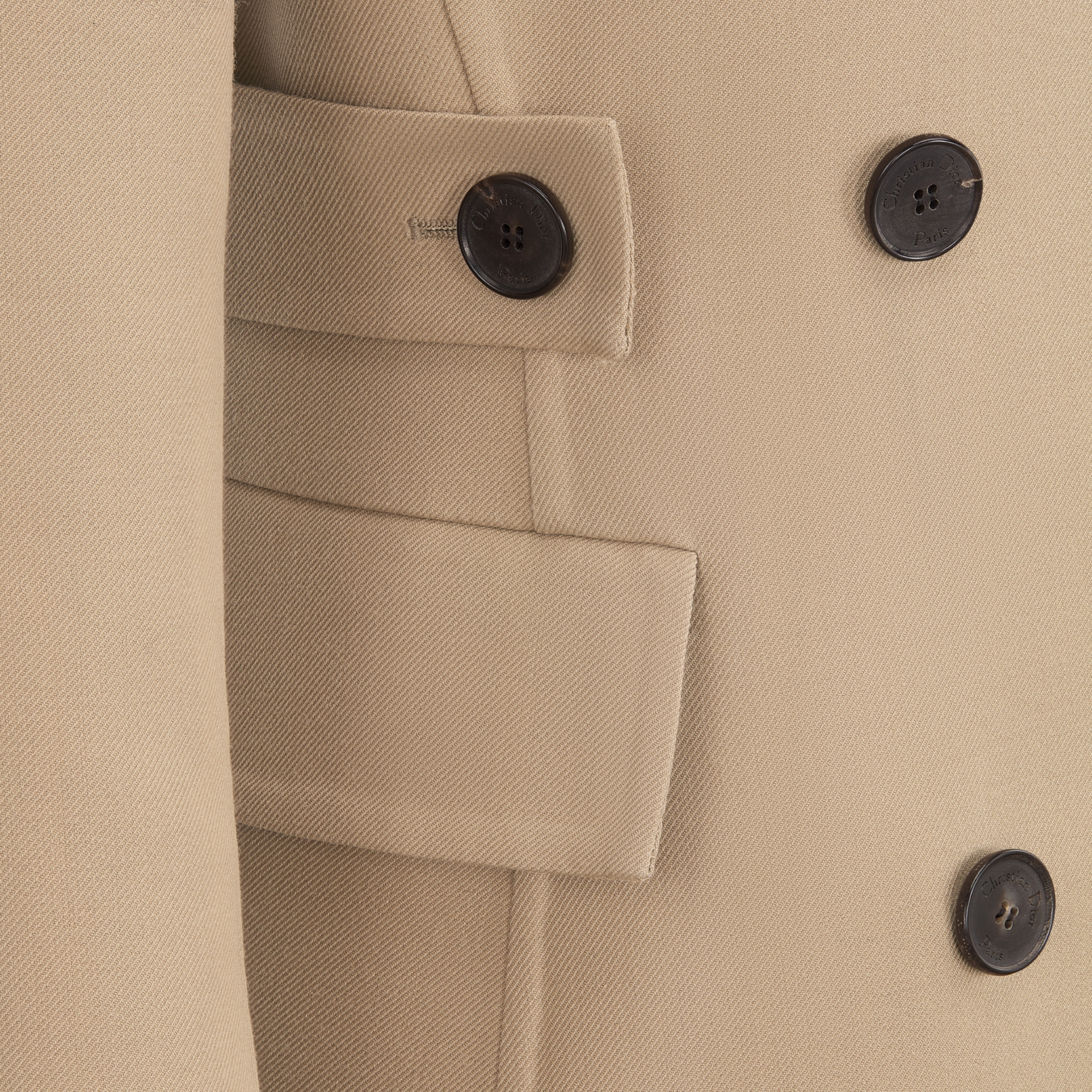 修身西装外套 米色绵羊毛混纺华达呢 E09