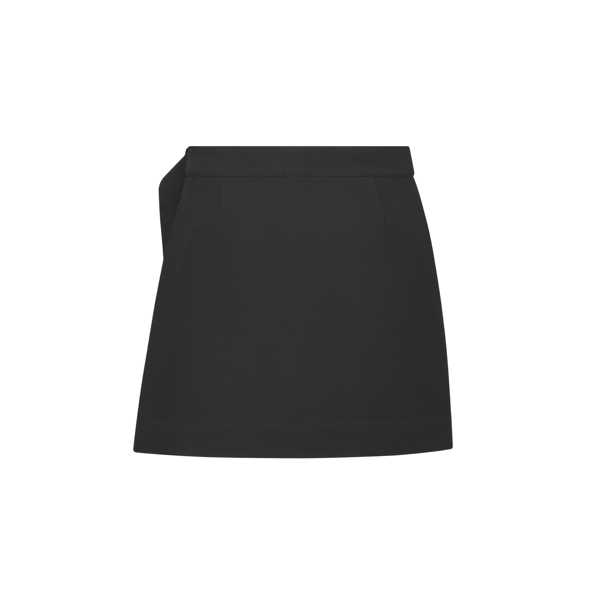 裙裤 黑色绵羊毛混纺面料 E08