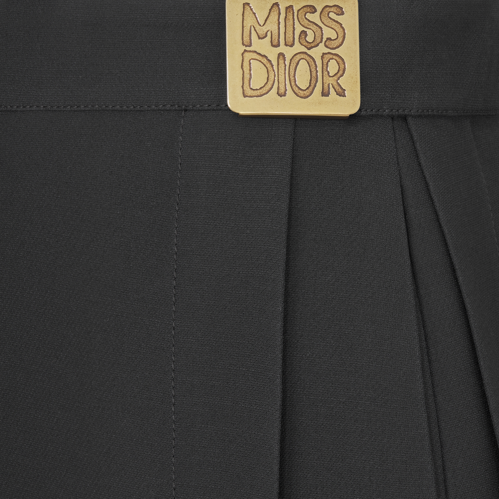 裙裤 黑色绵羊毛混纺面料 E09