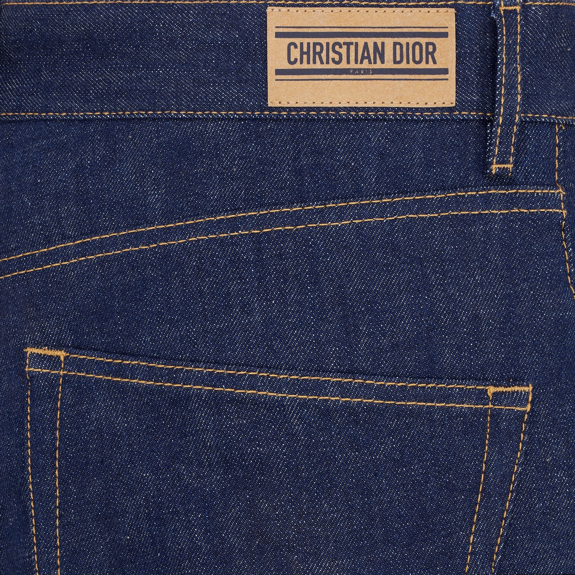 男友风牛仔裤 蓝色棉质牛仔布 Oblique 印花内部 E09