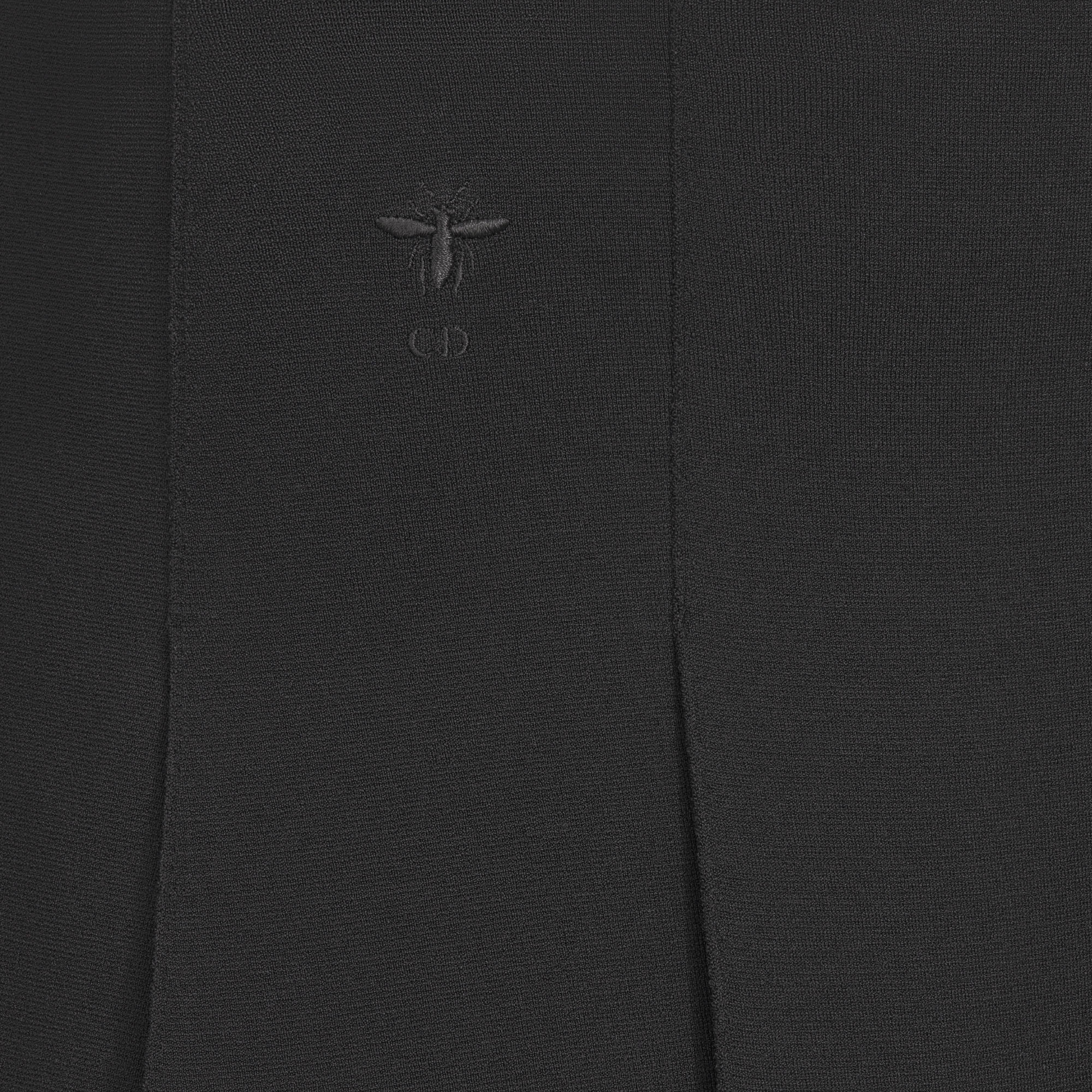 喇叭形迷你裙 黑色科技针织面料 E09